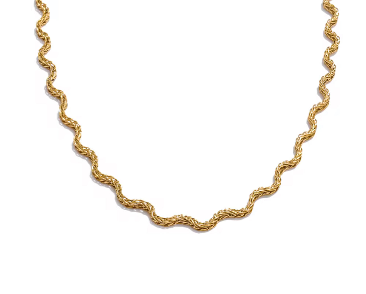 Wavy Gold Necklace