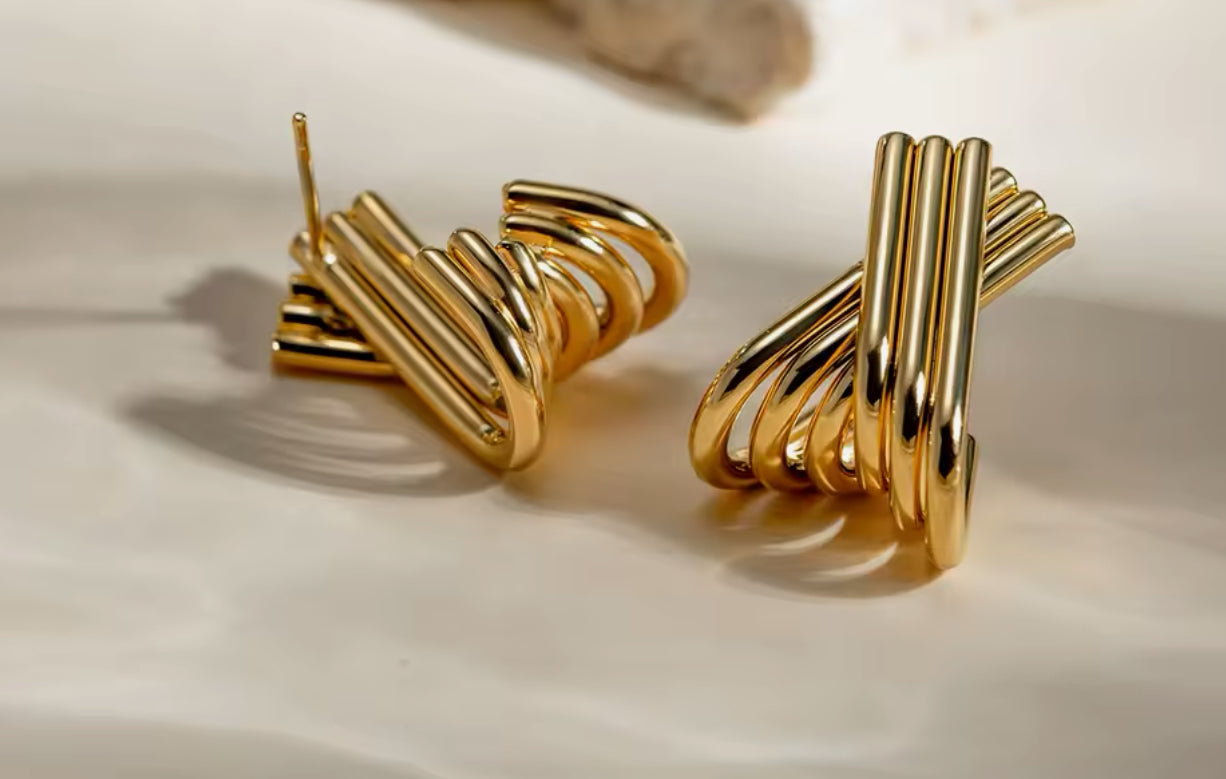 X Line Earrings