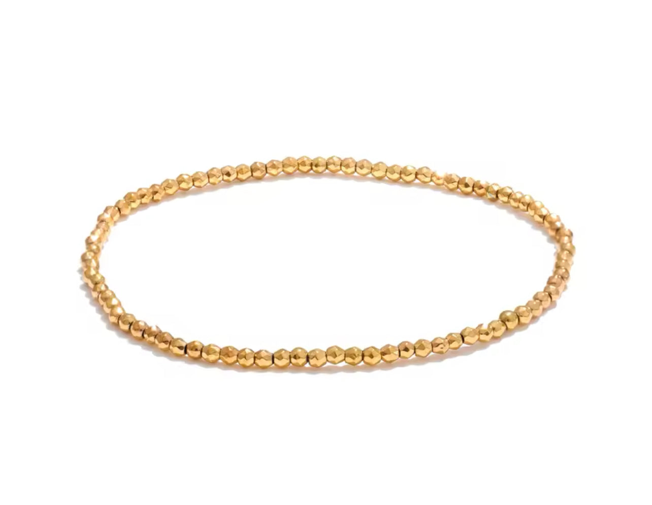 Gold Beaded Stretch Bracelet