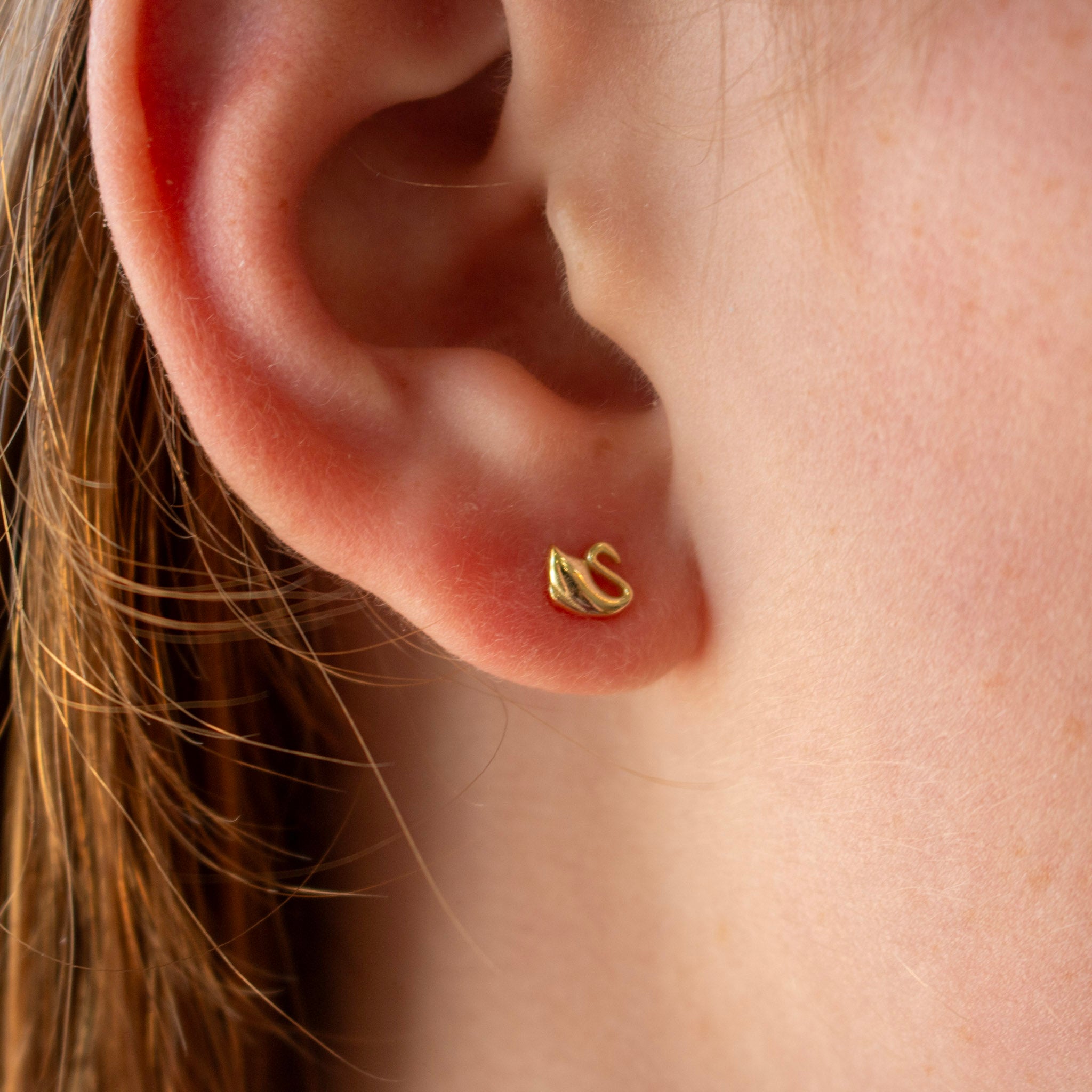 Dainty Swan Studs
