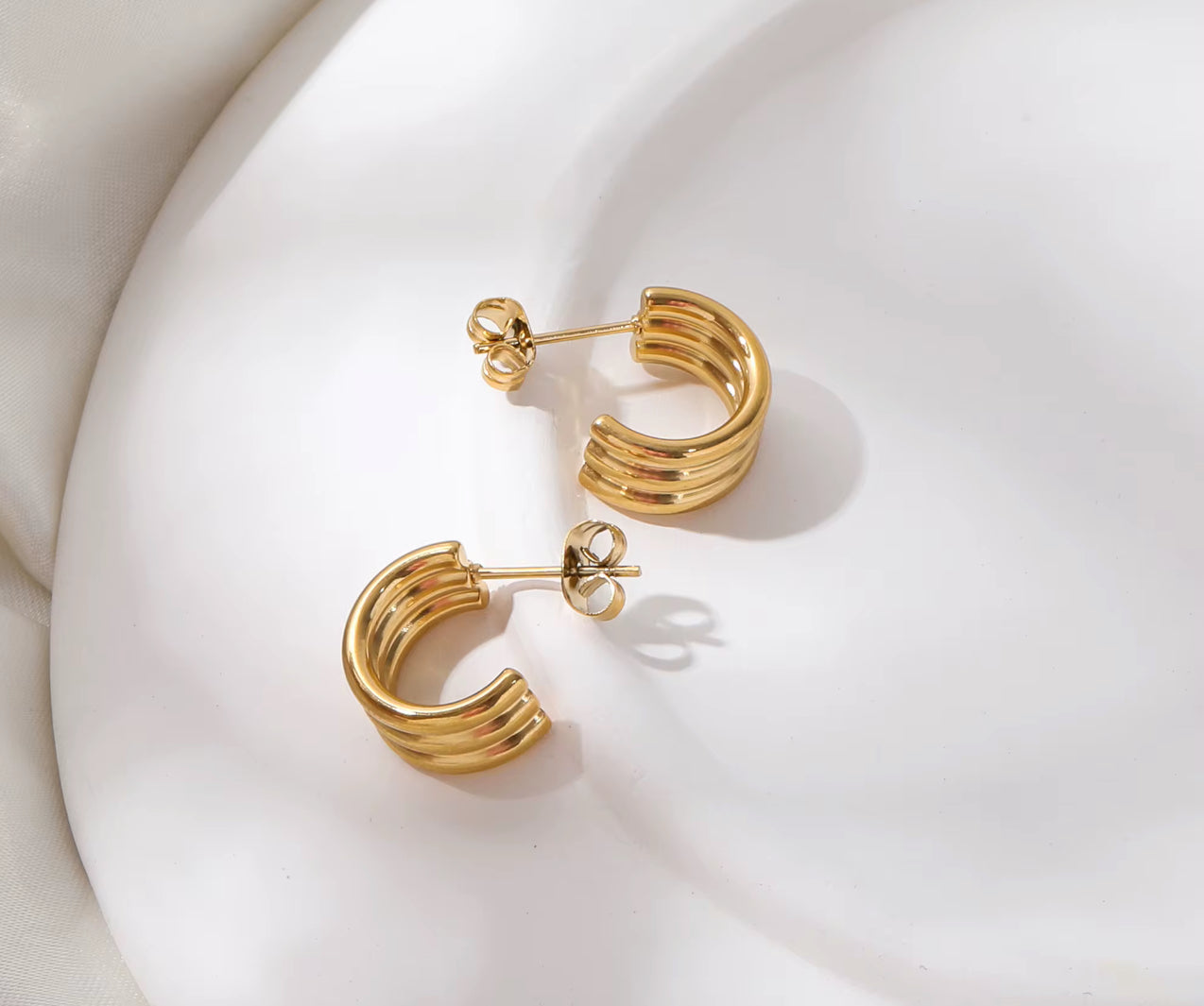 Triple Dainty Hoops