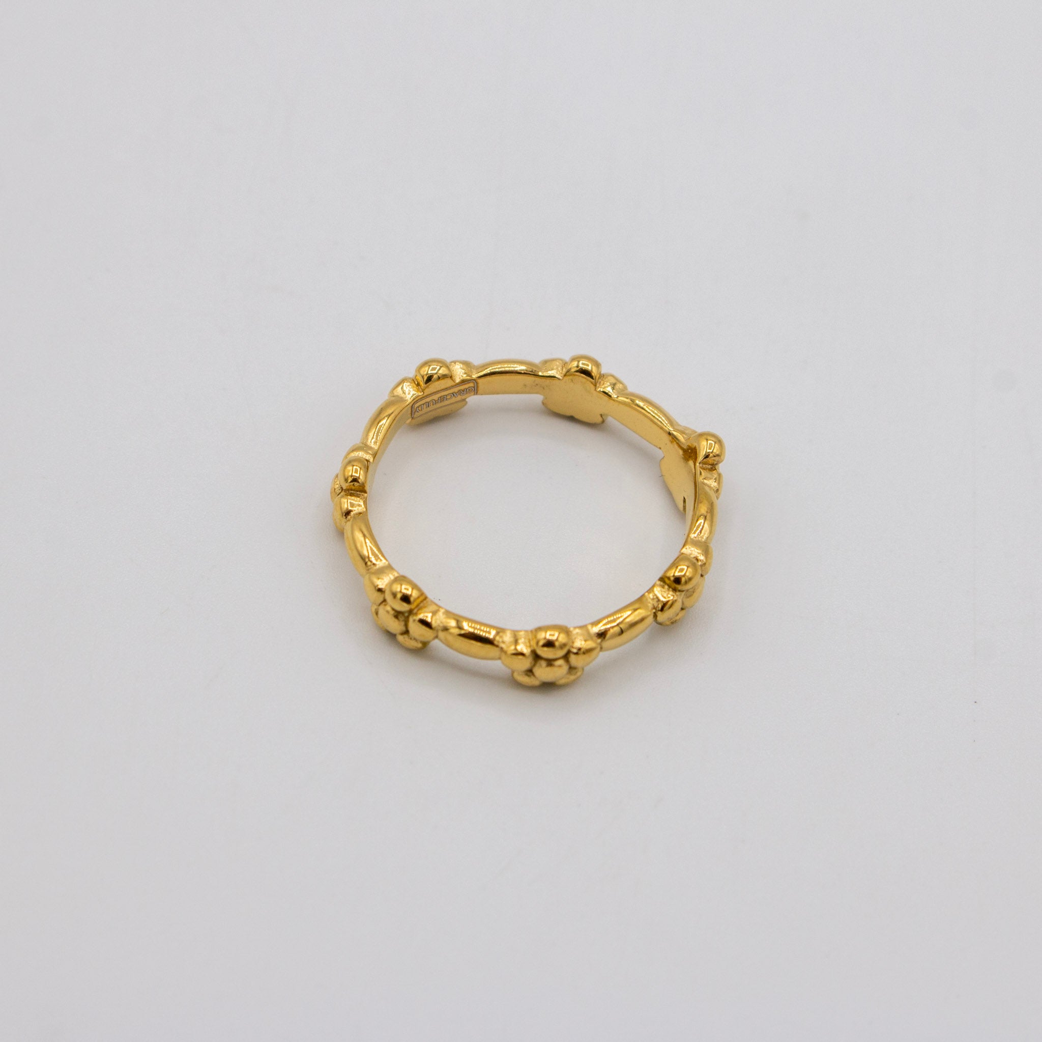 Dotted Flower Gold Ring