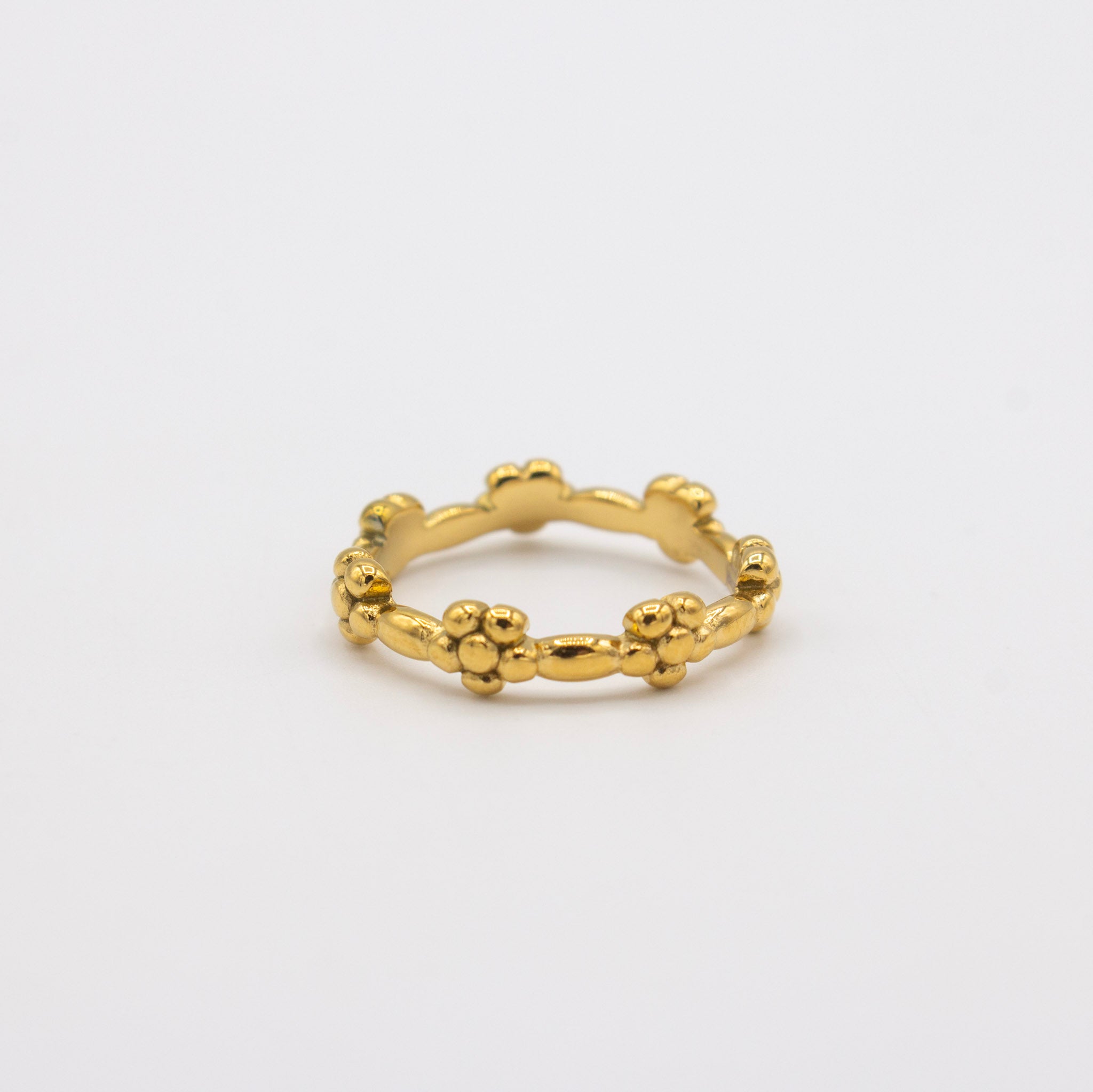 Dotted Flower Gold Ring