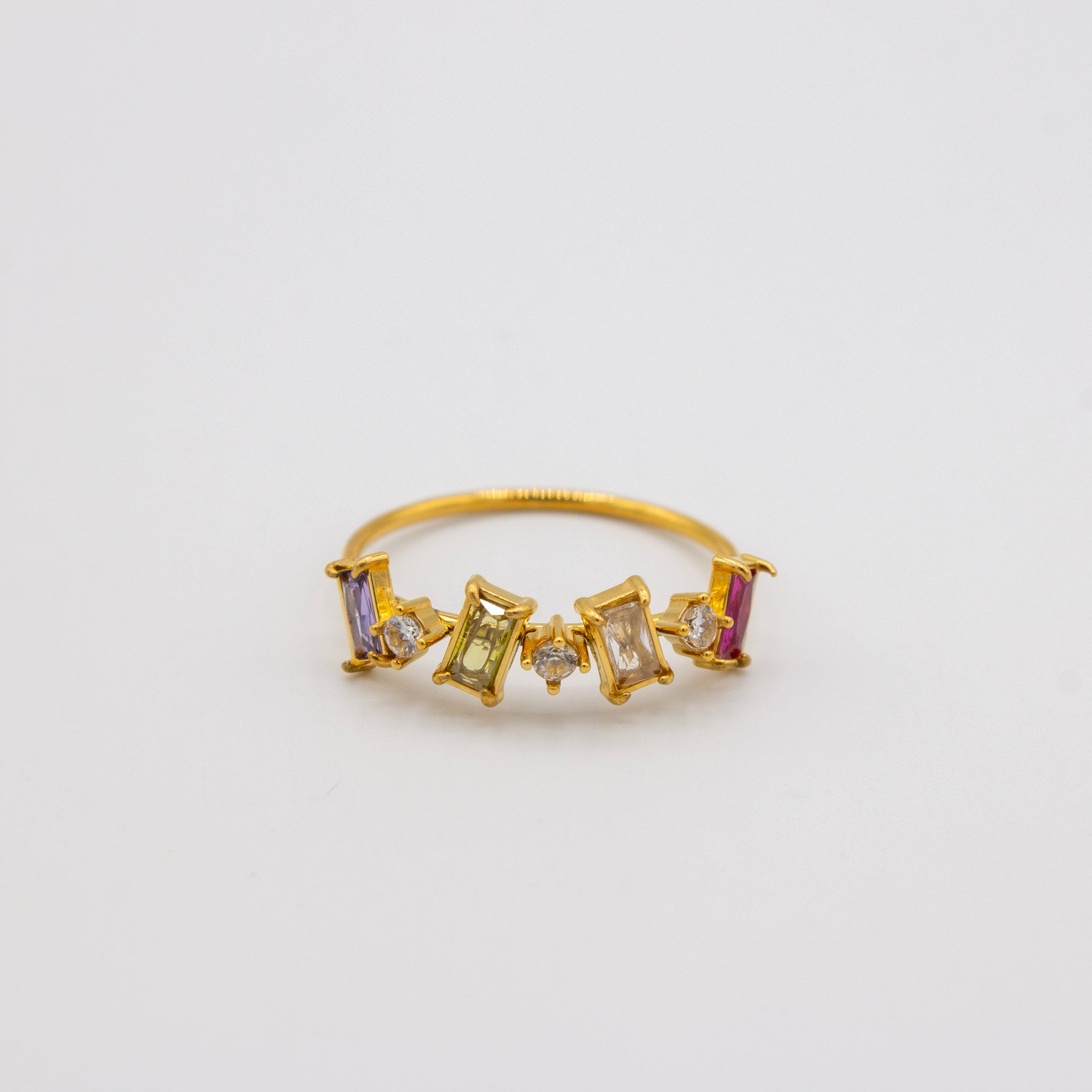 CZ Multi Color Ring