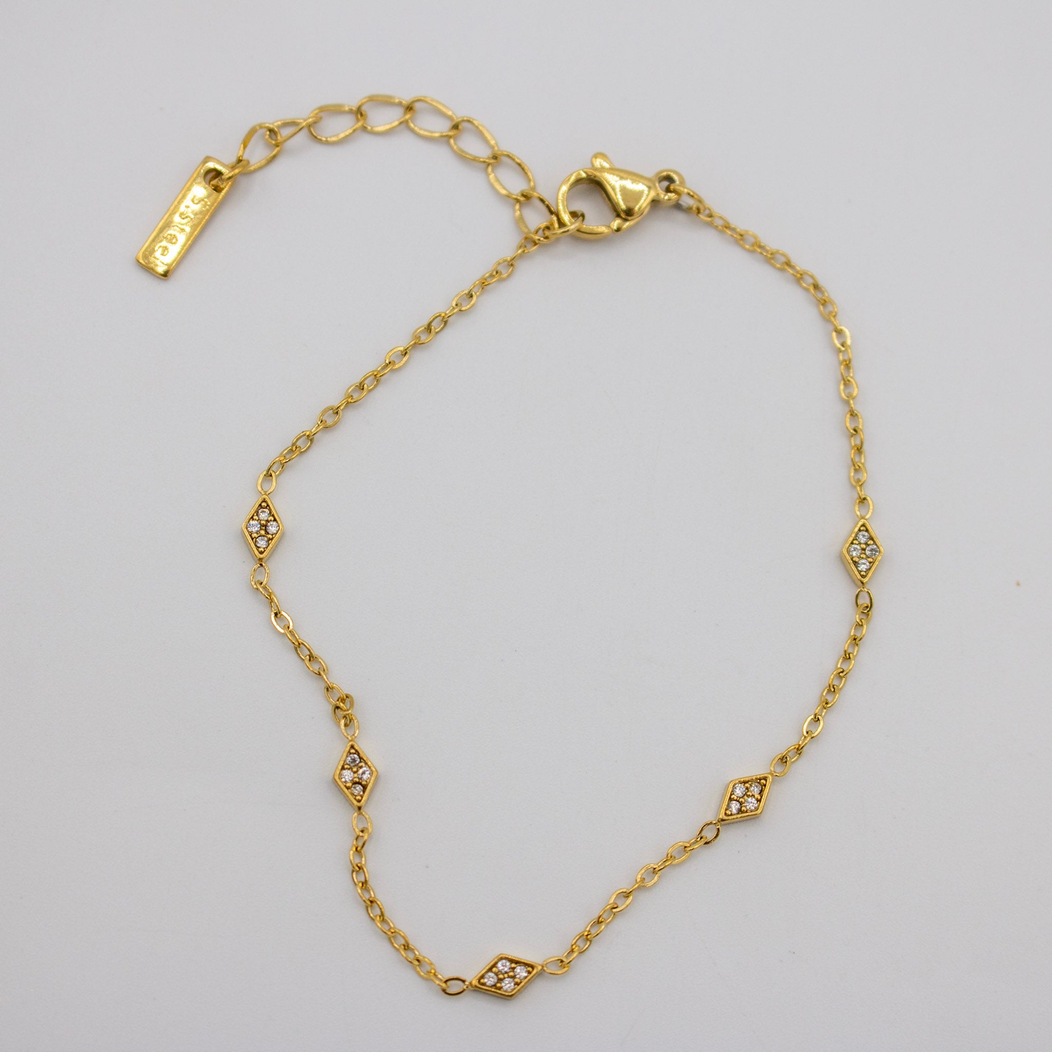 Triangle Cz Bracelet