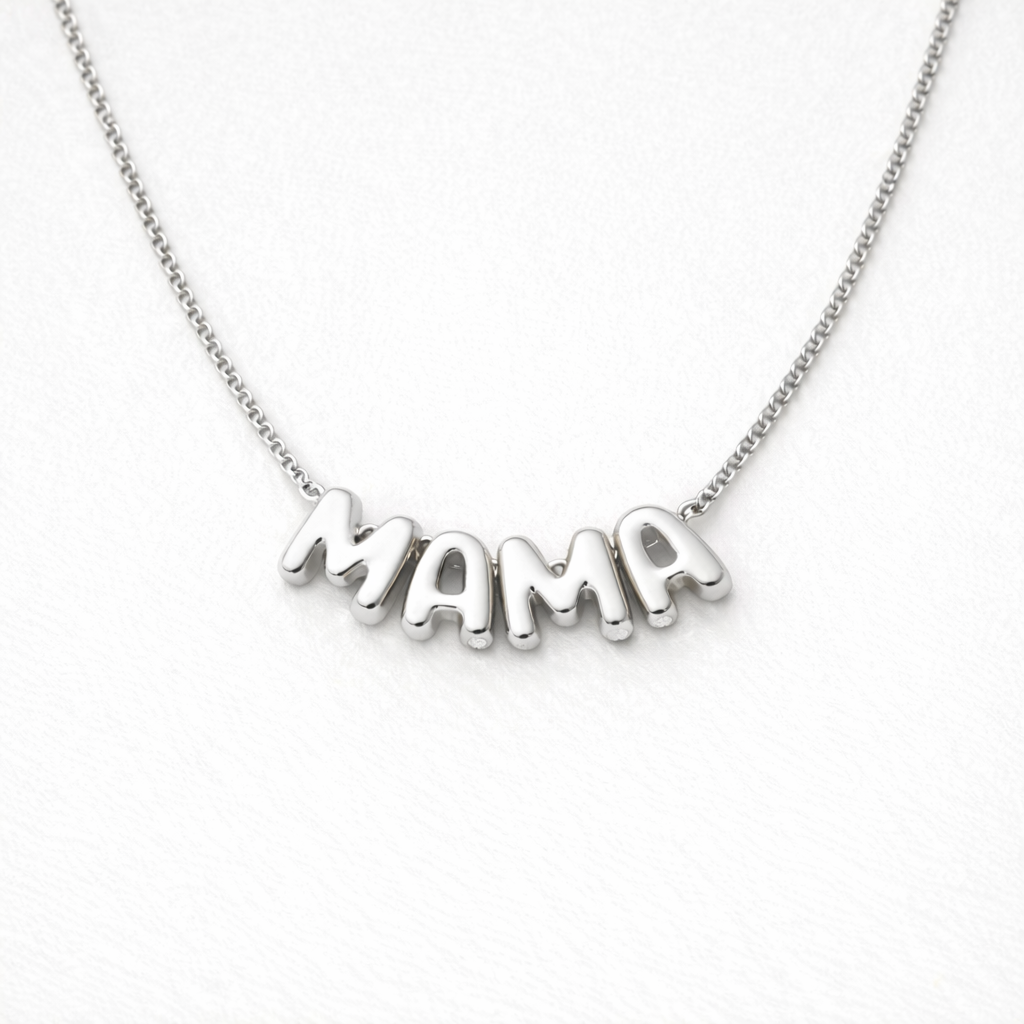Mama Necklace- Silver