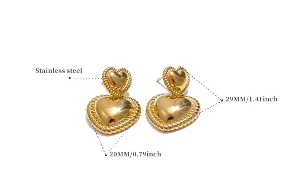 Cutest Heart Dangle Earrings