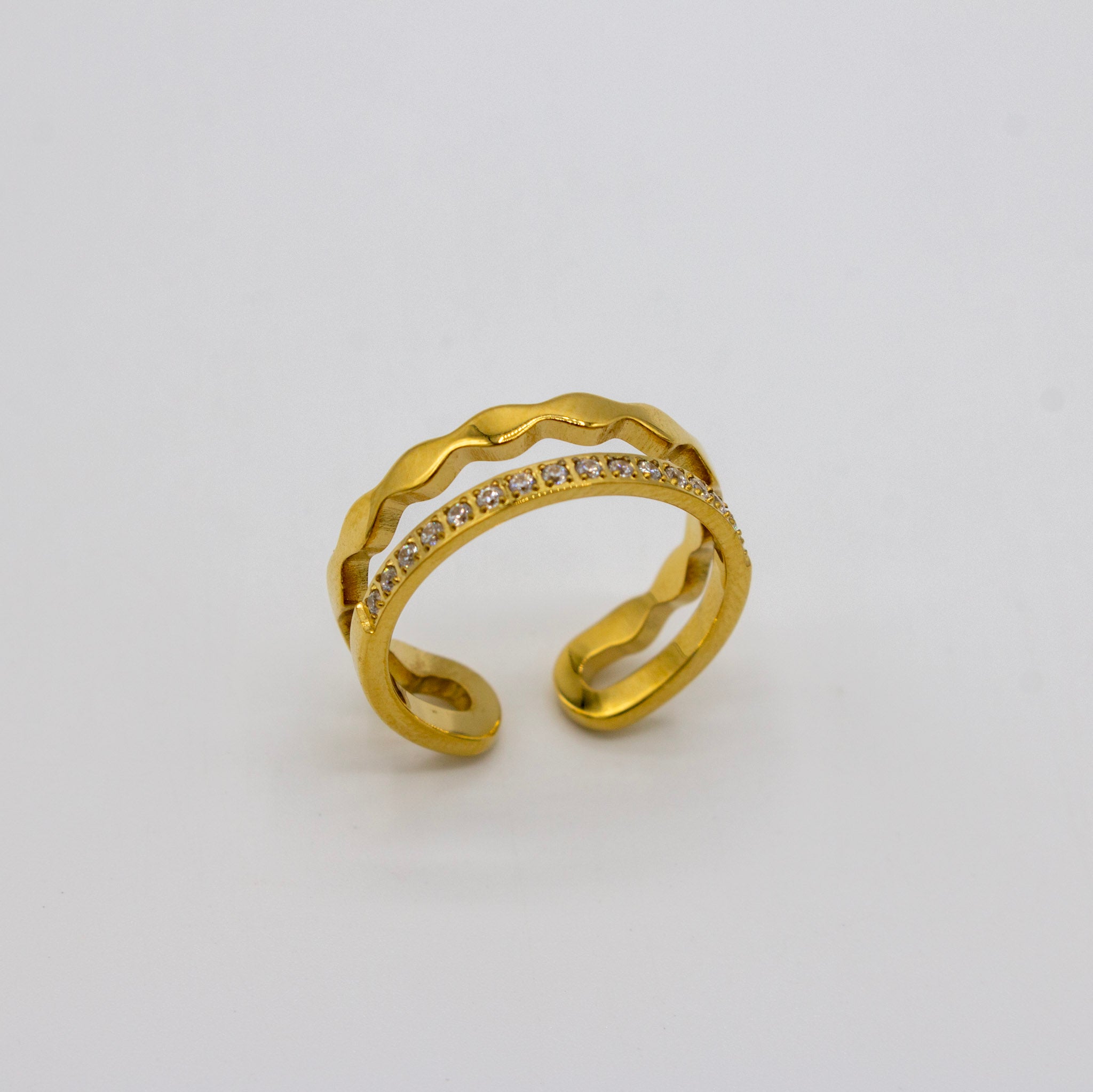 Cz Double Layer Ring