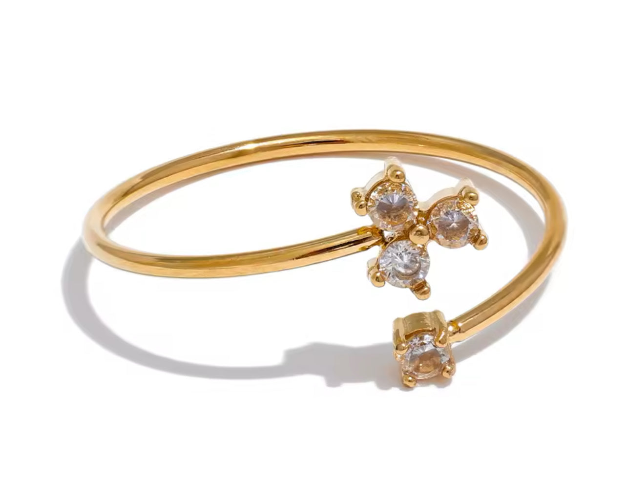 Adjustable Cubic Zirconia Ring