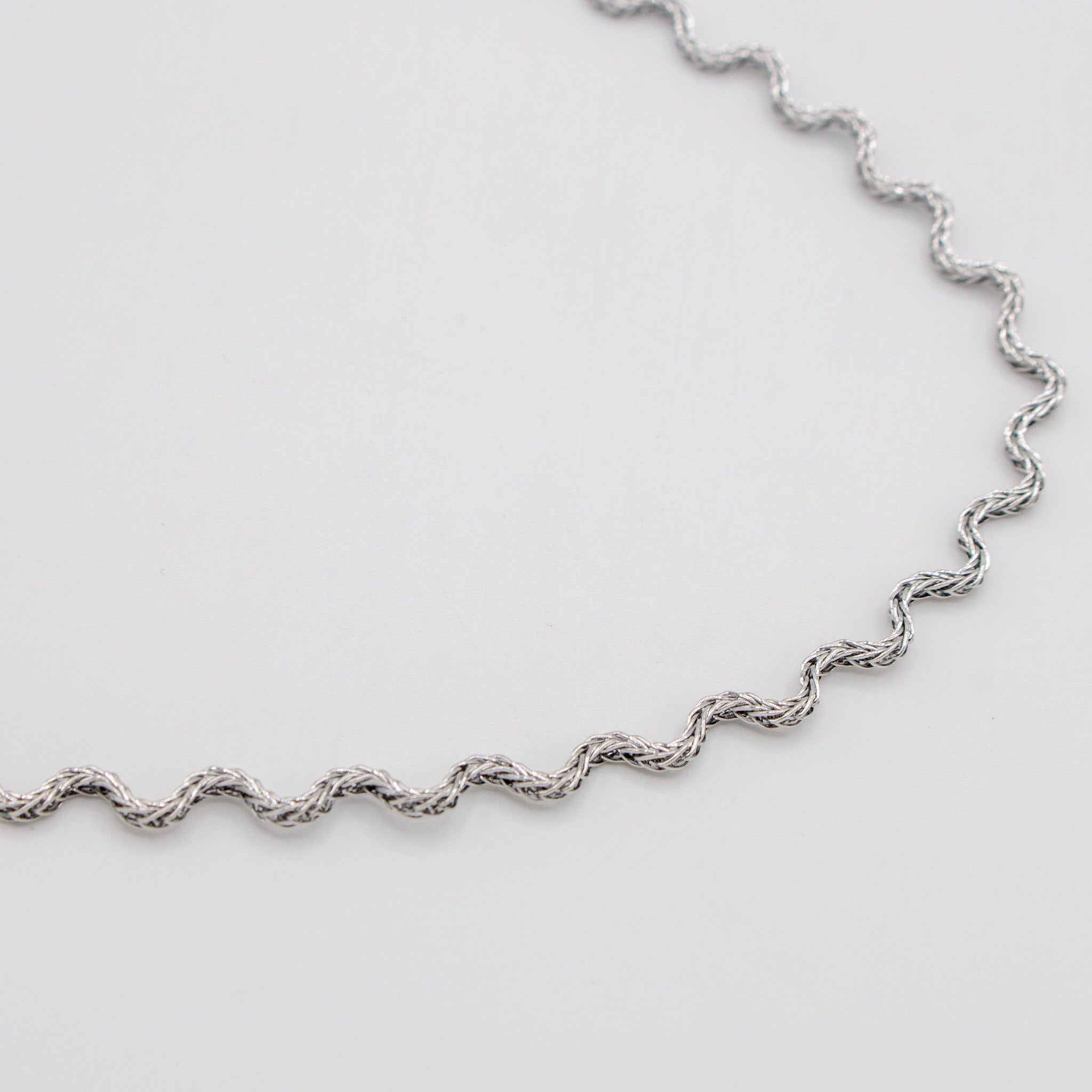 Wavy Gold Necklace- Silver