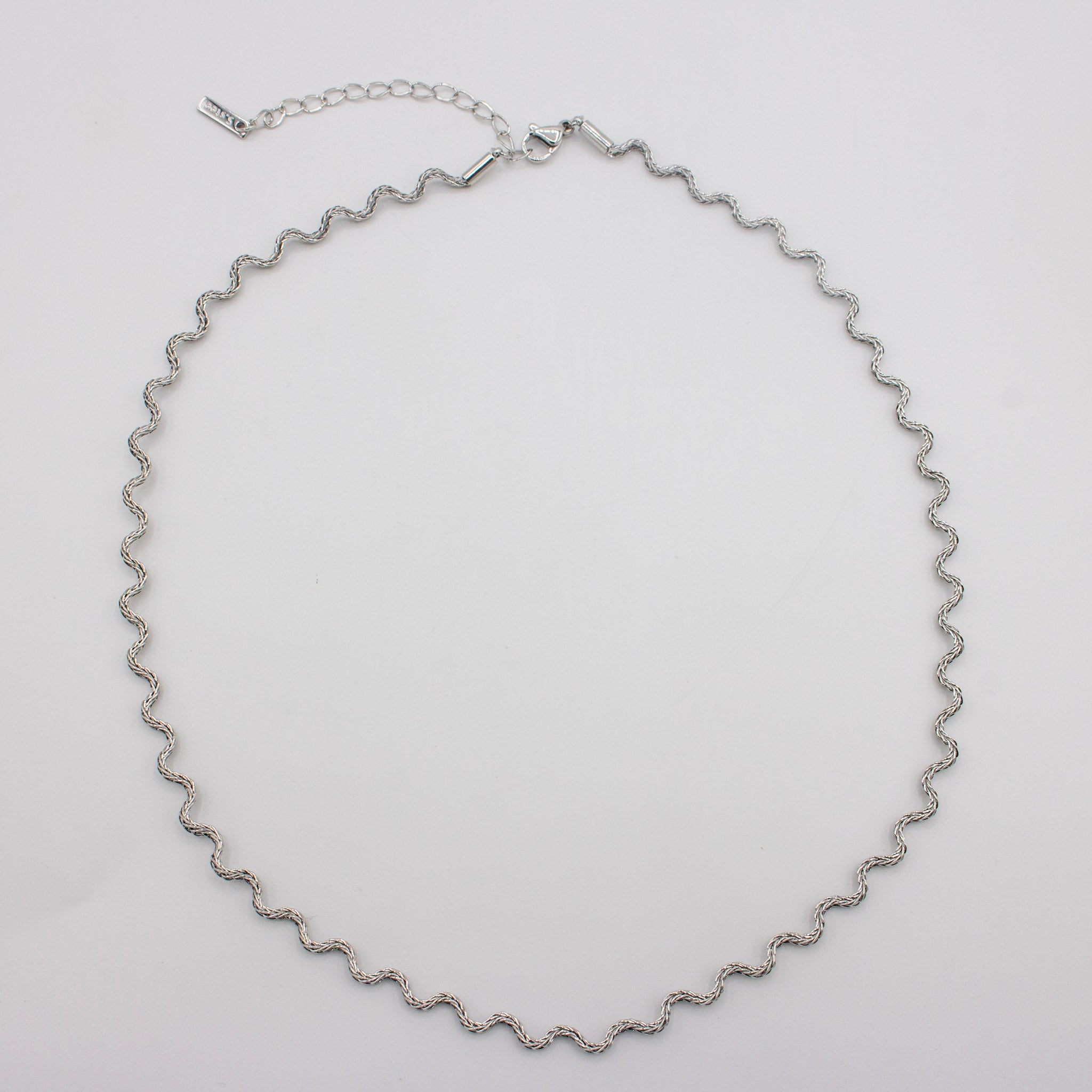 Wavy Gold Necklace- Silver
