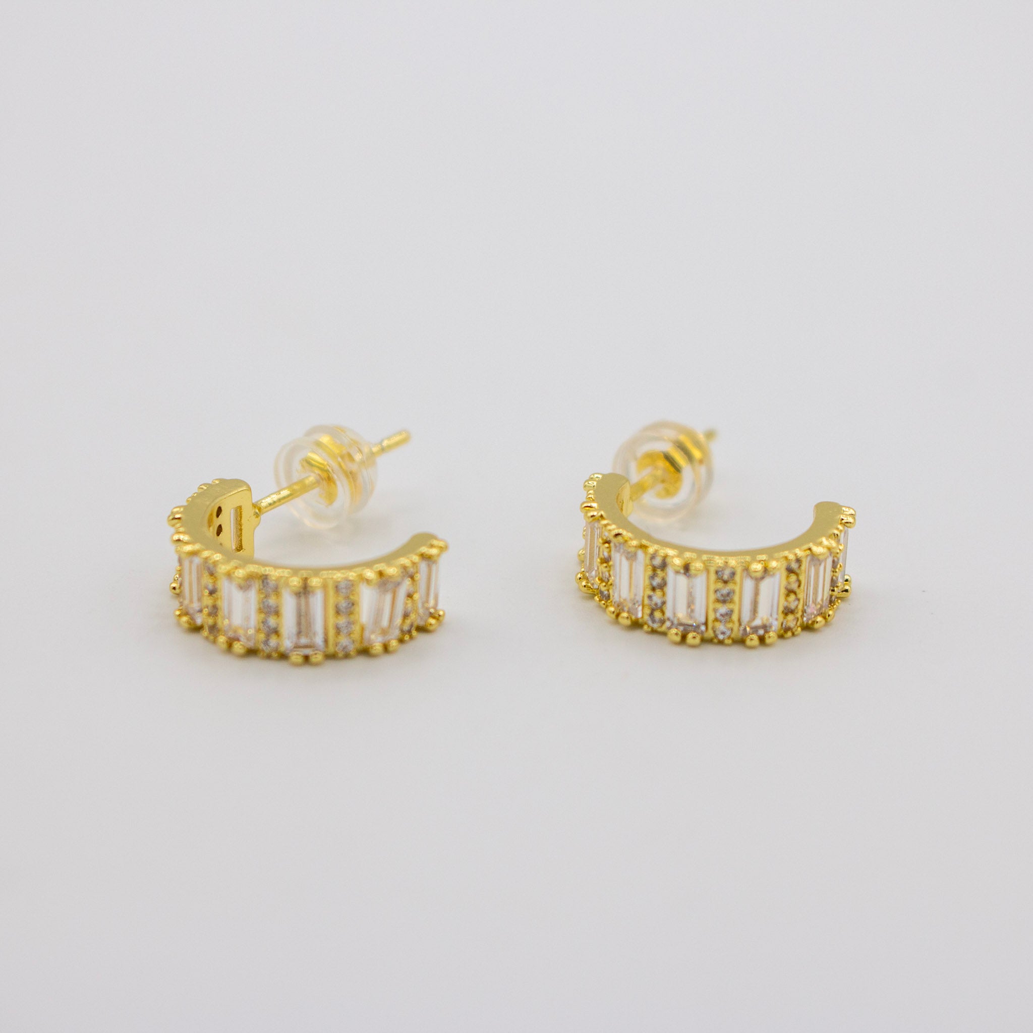 Baguette Micro Cz Hoops