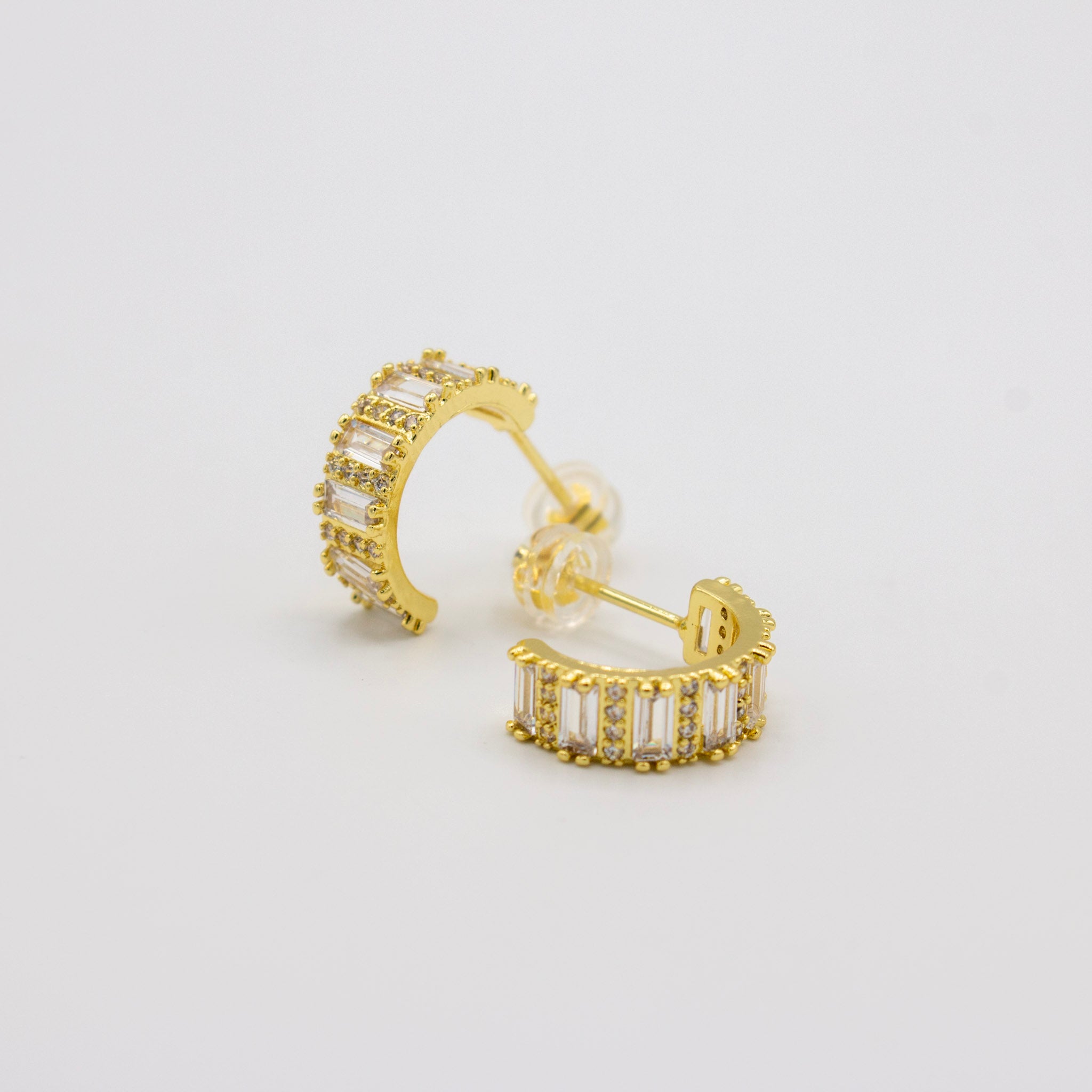 Baguette Micro Cz Hoops