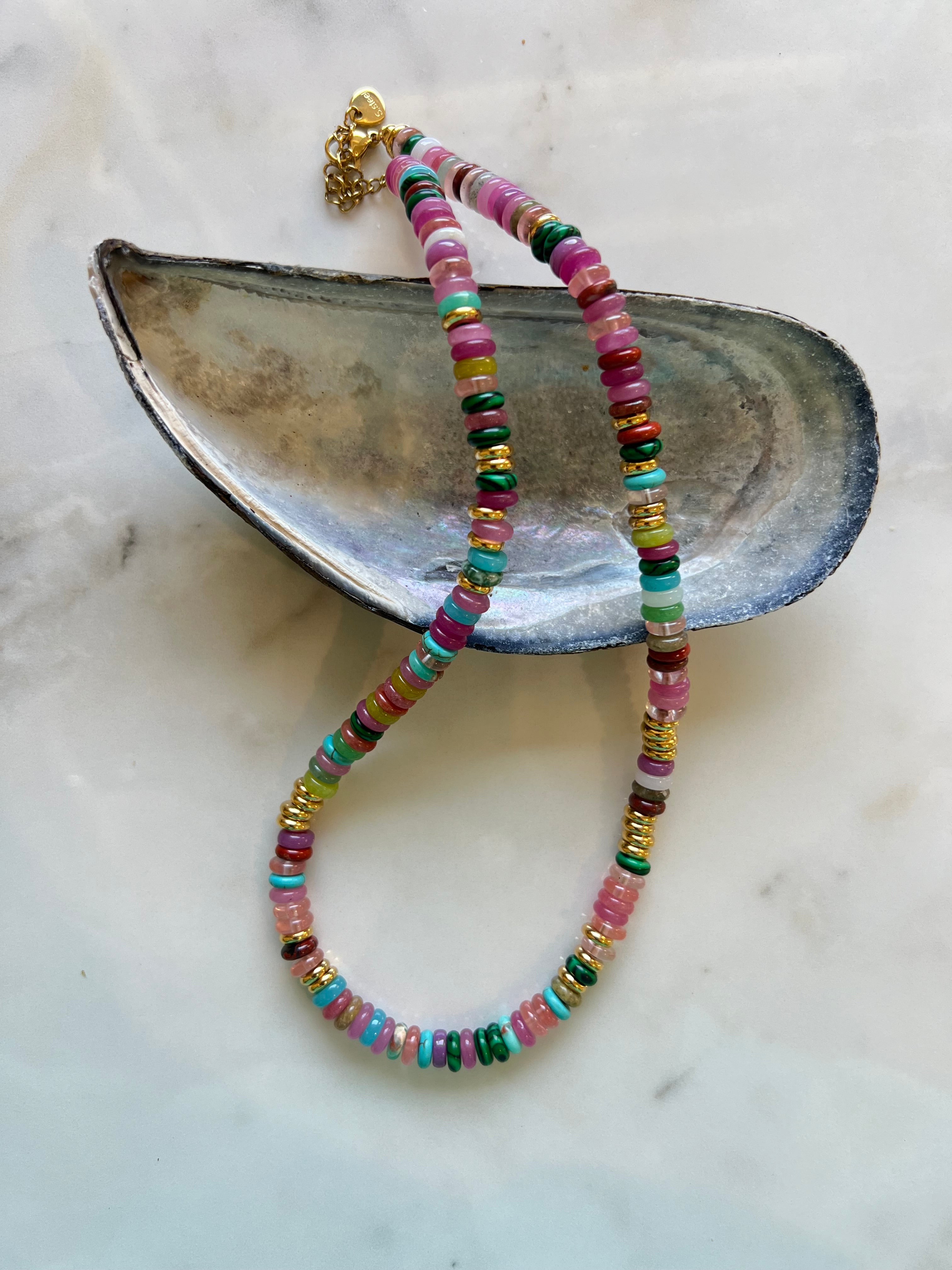 Multi Color Beaded Necklace