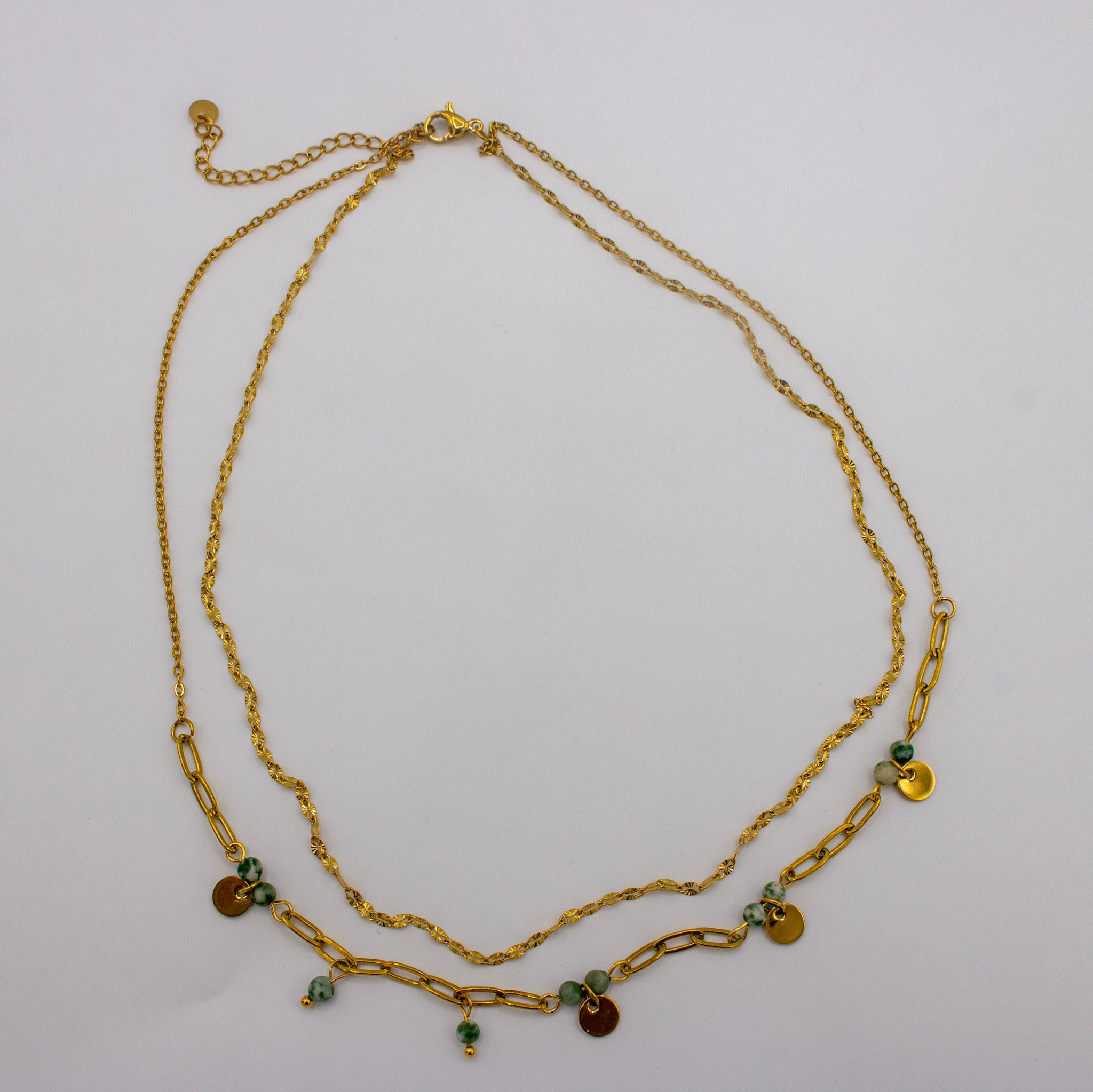 Green Agate Stone Necklace