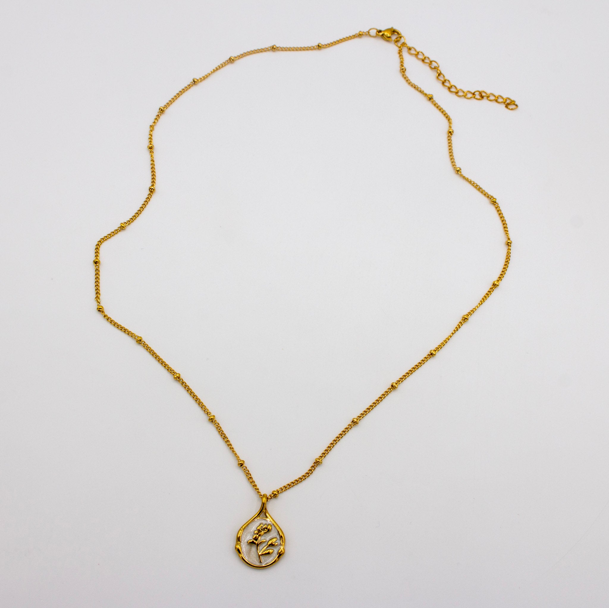 Whimsical Flower Charm Necklace