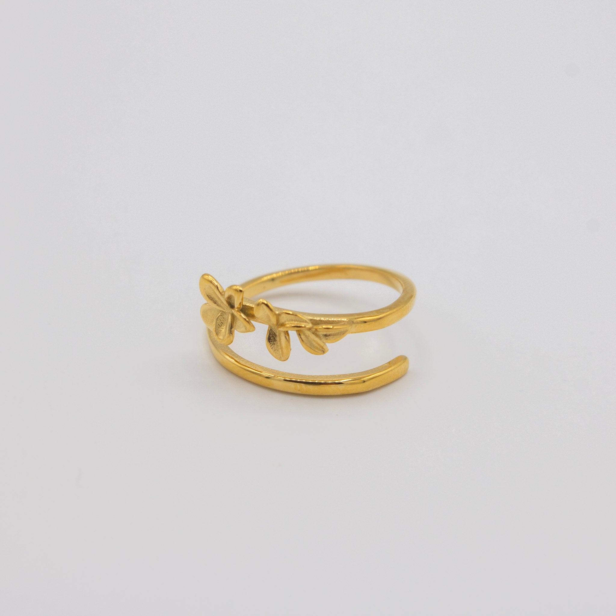 Triple Gold Flower Adjustable Spiral