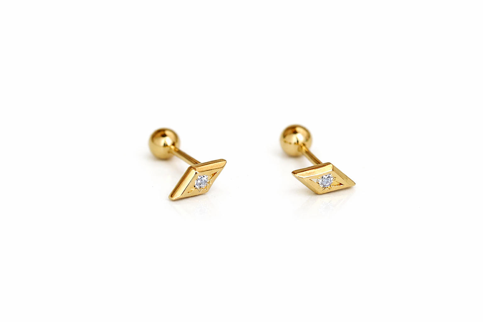 The Daintiest Triangle Cz Studs