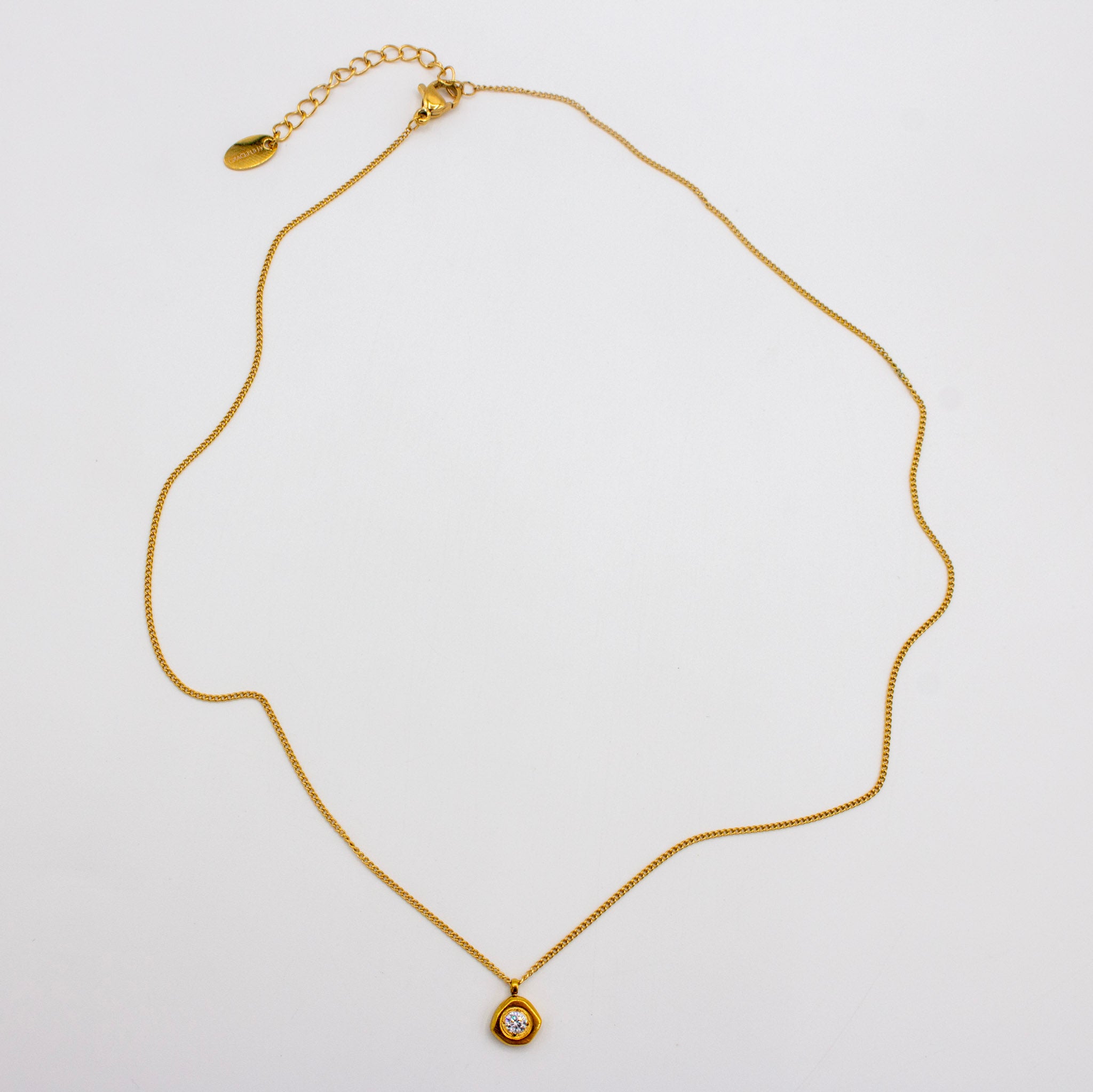 Circle Dainty Cz Necklace