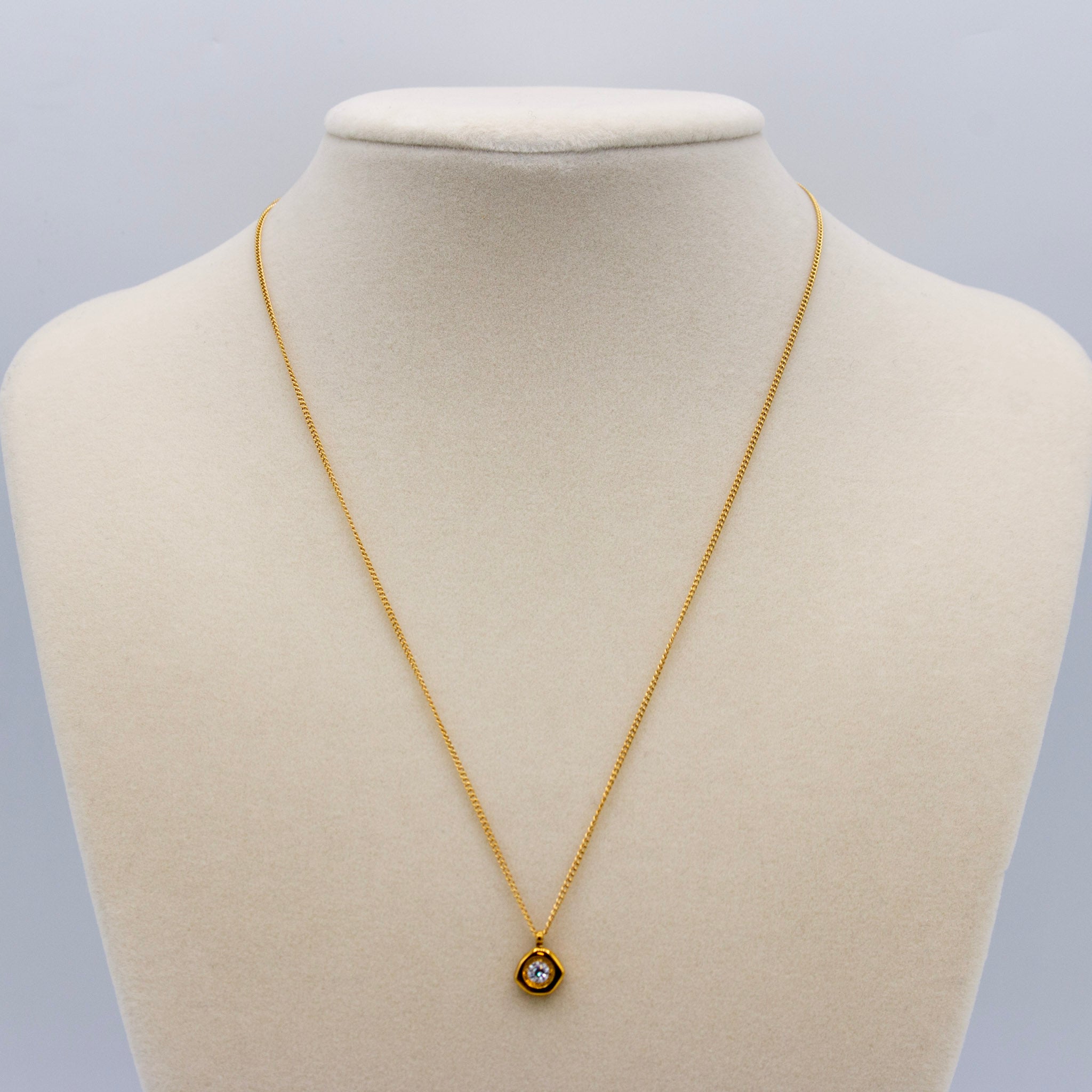 Circle Dainty Cz Necklace
