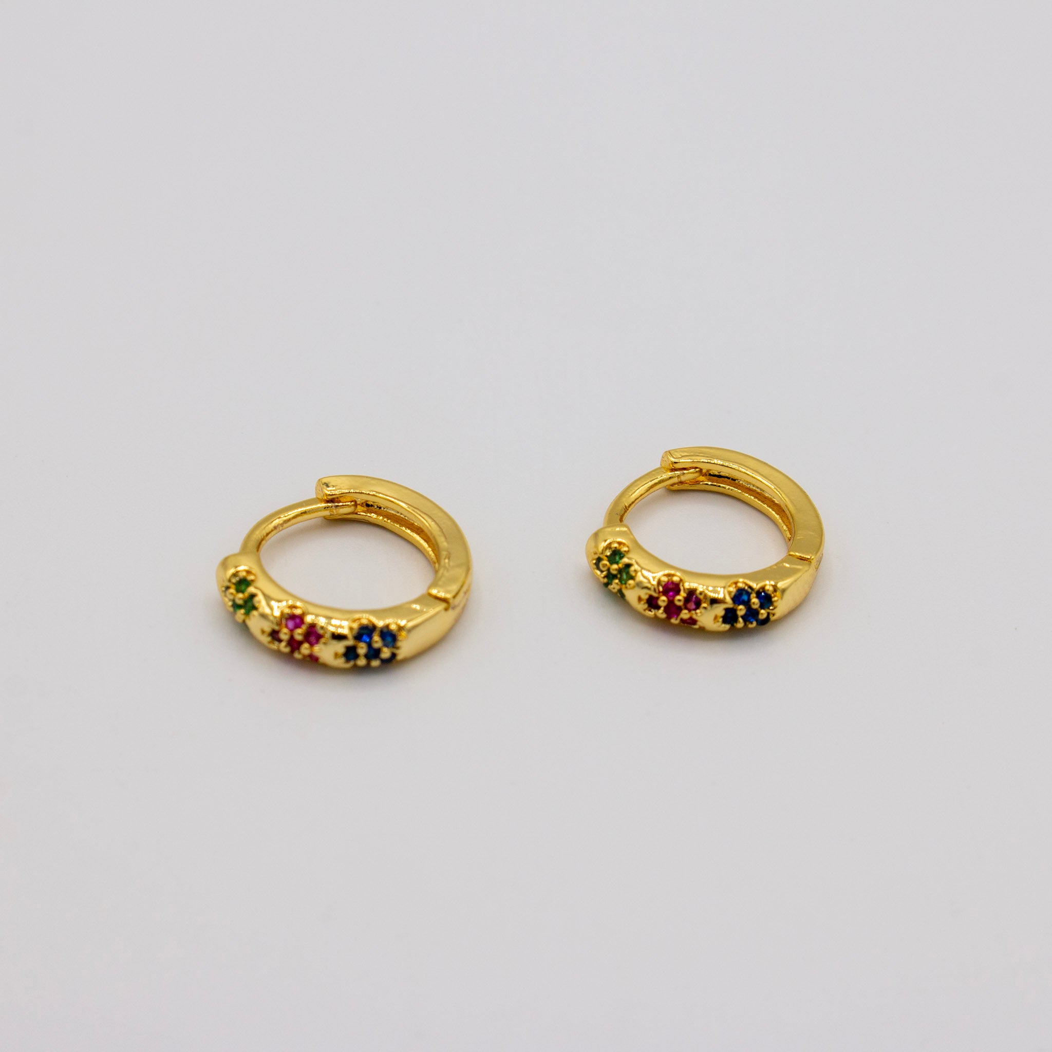Multi Cz Flower Huggies