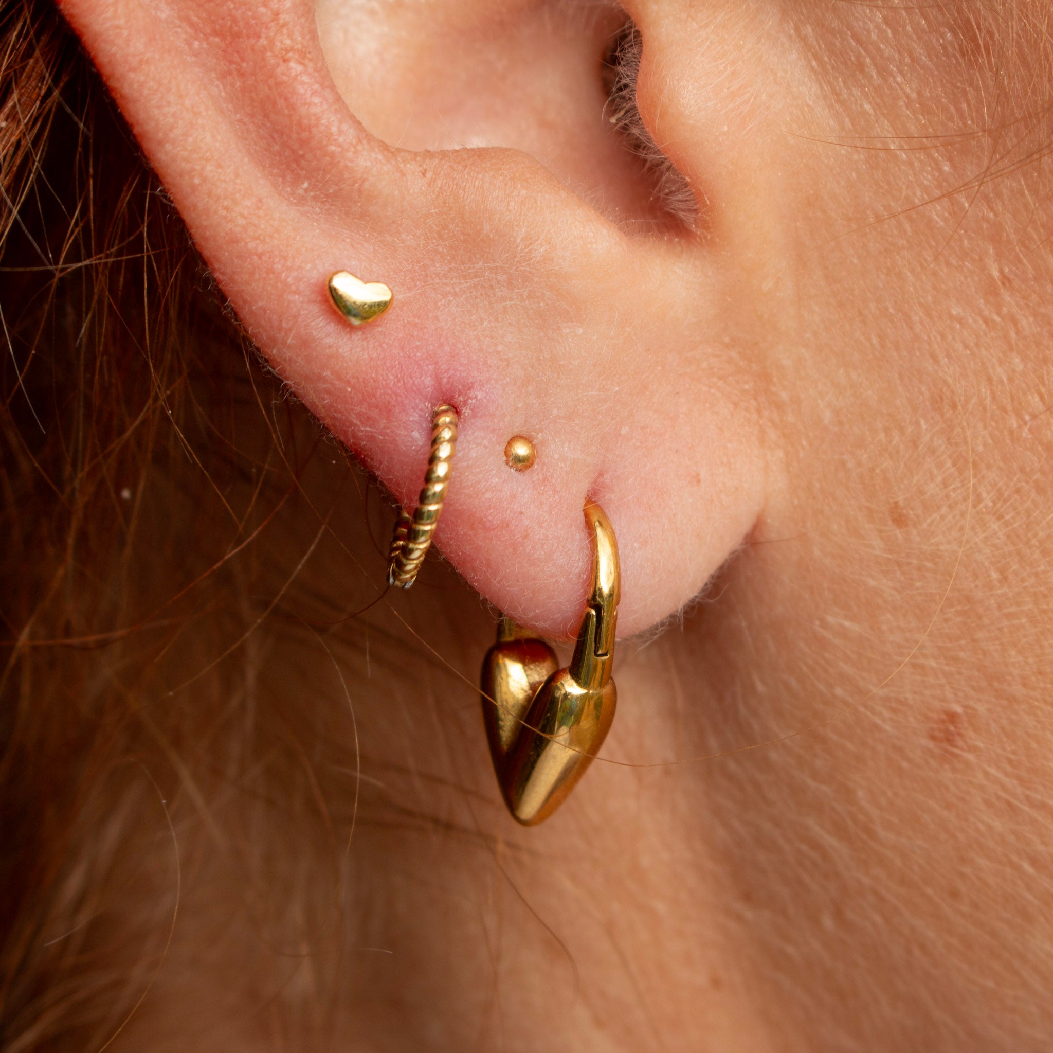Heart Dangle Hoop