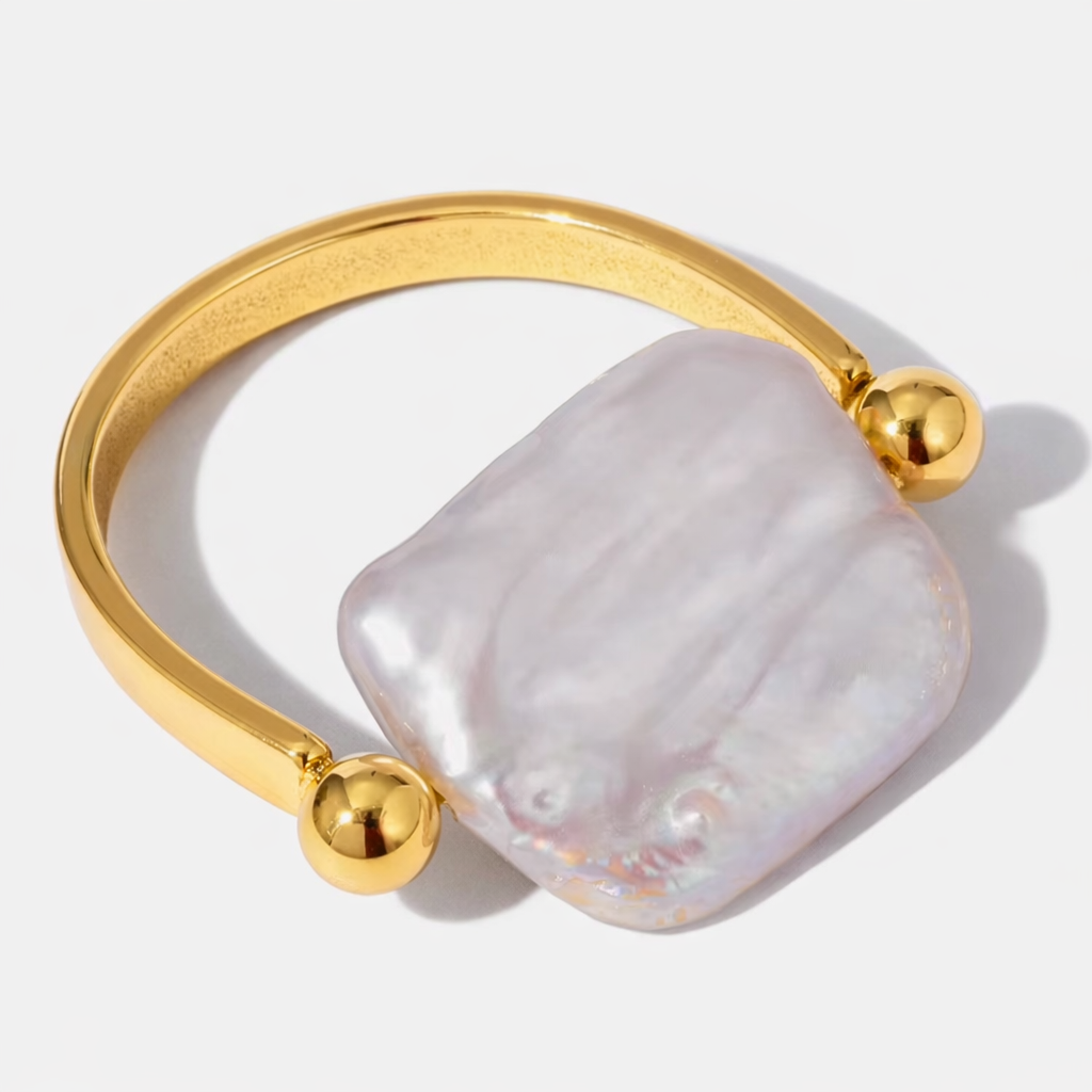 Square Fresh Water Pearl Ring