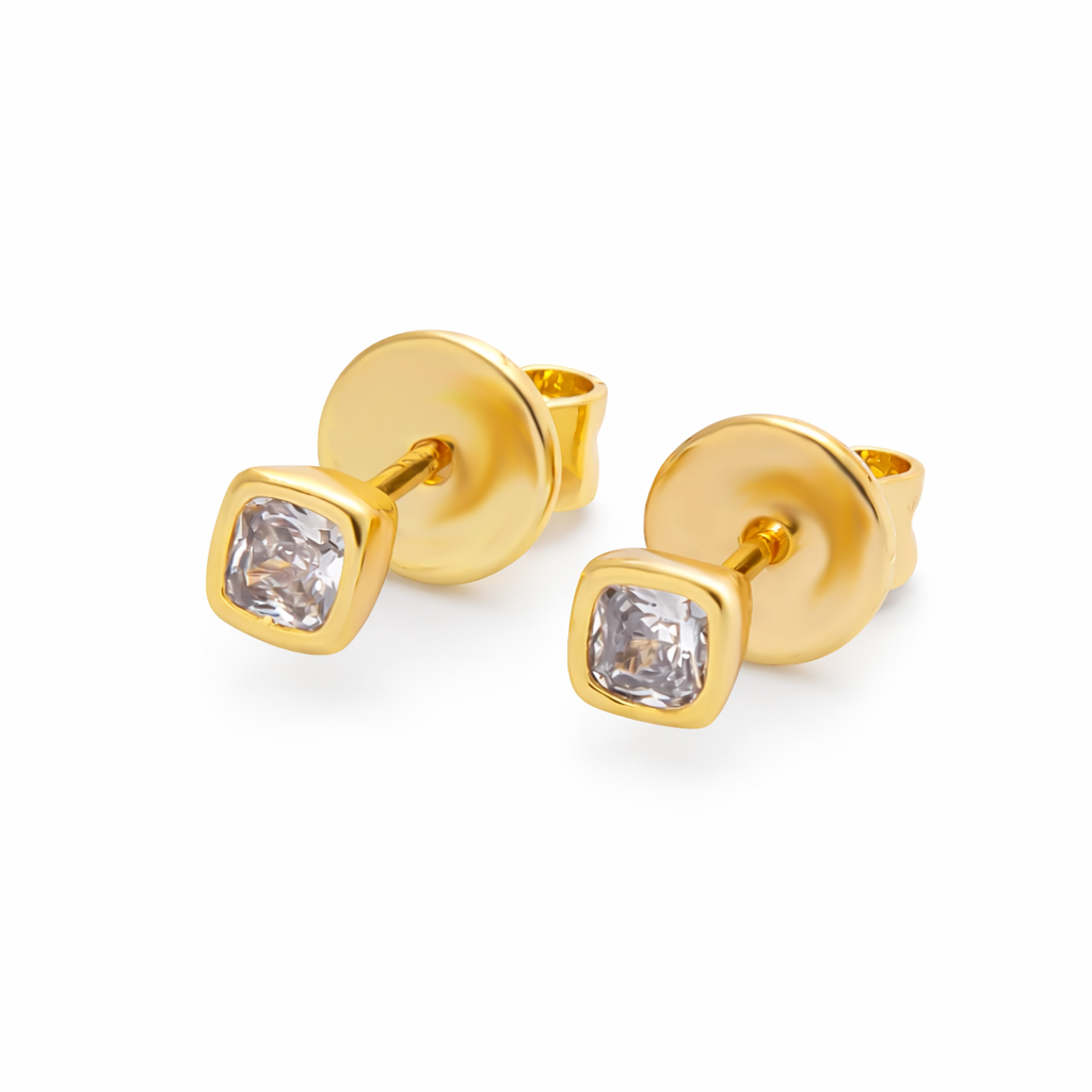Cz Square Studs