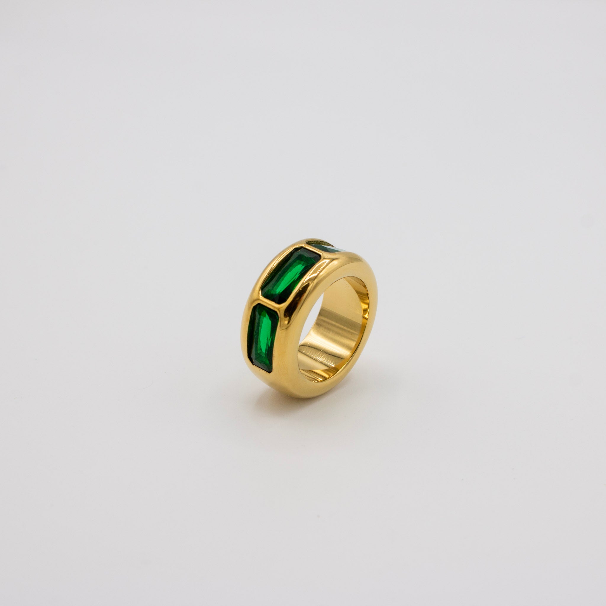 Emerald Green Cz Ring