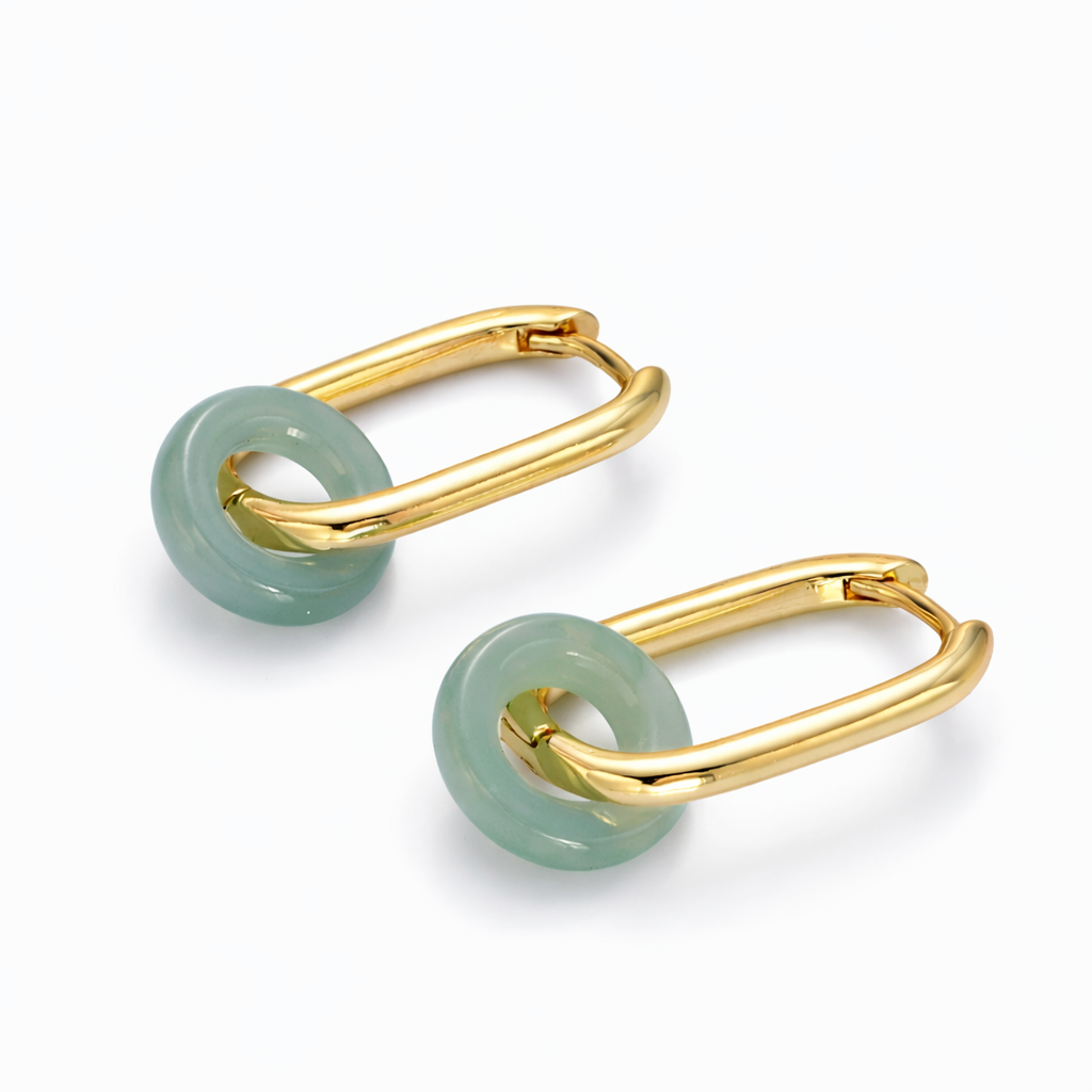 Jade & Oval Hoops