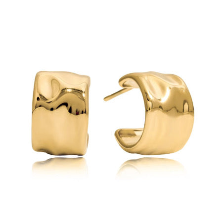 Chunky Hammered Hoops