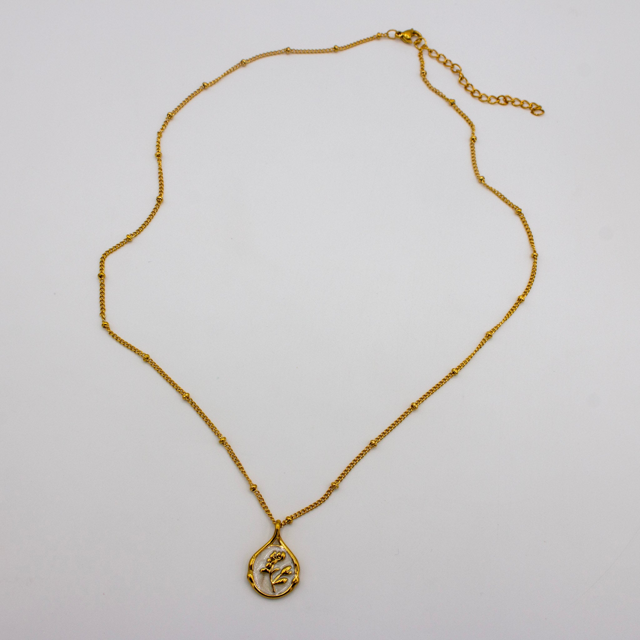 Whimsical Flower Charm Necklace