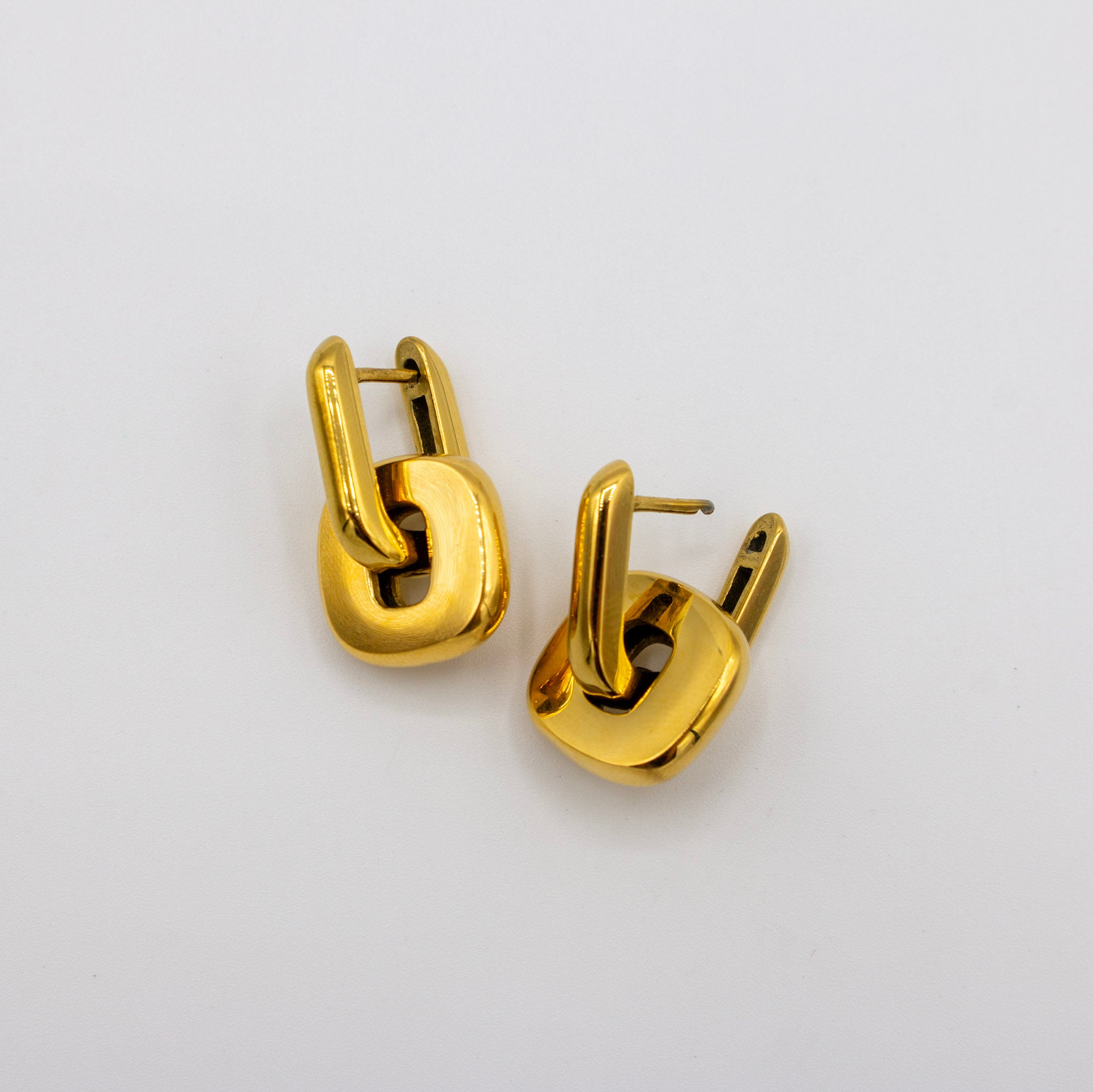 Double Layered Oval Earrings