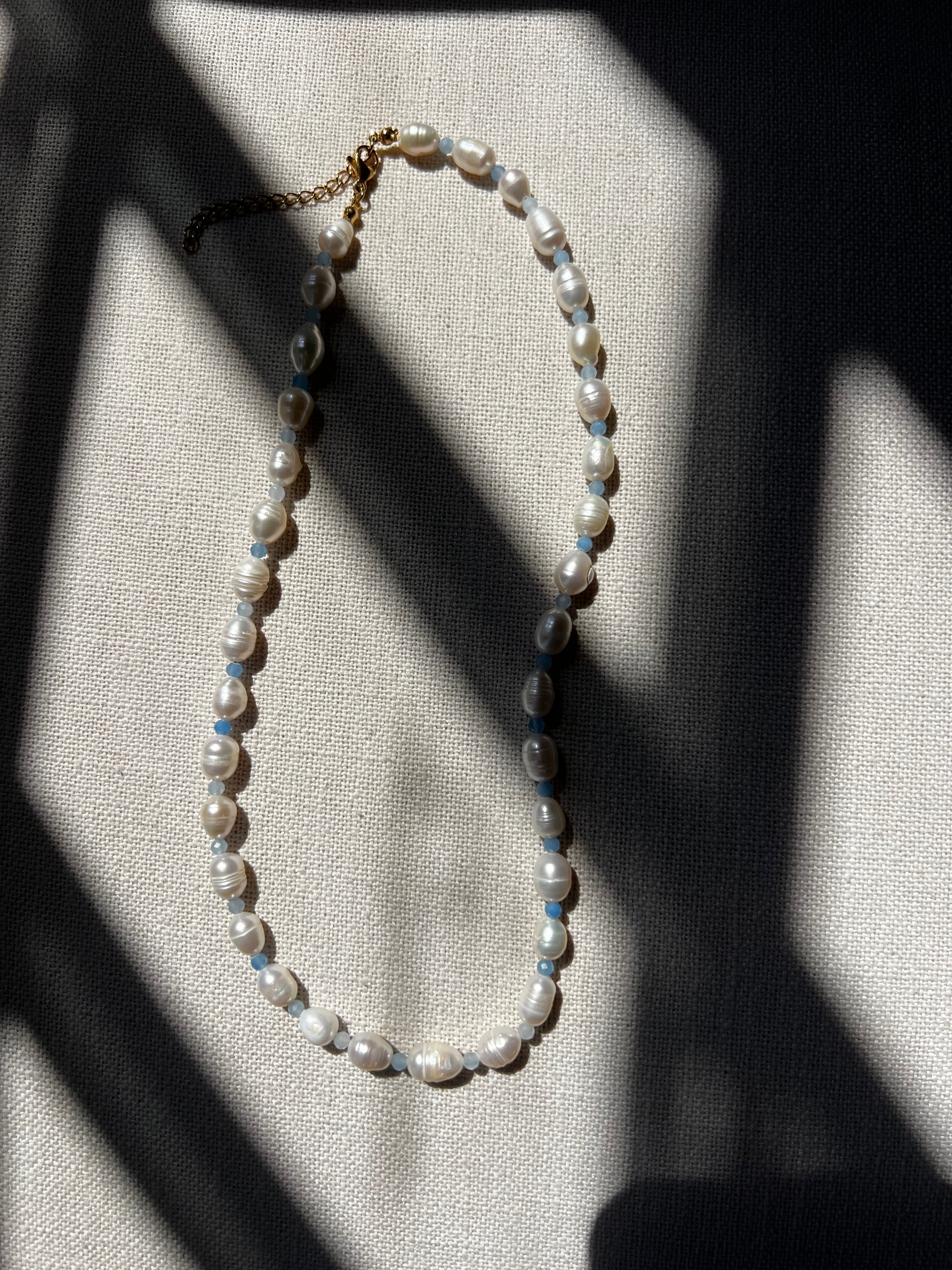 Aquamarine & Pearl Necklace