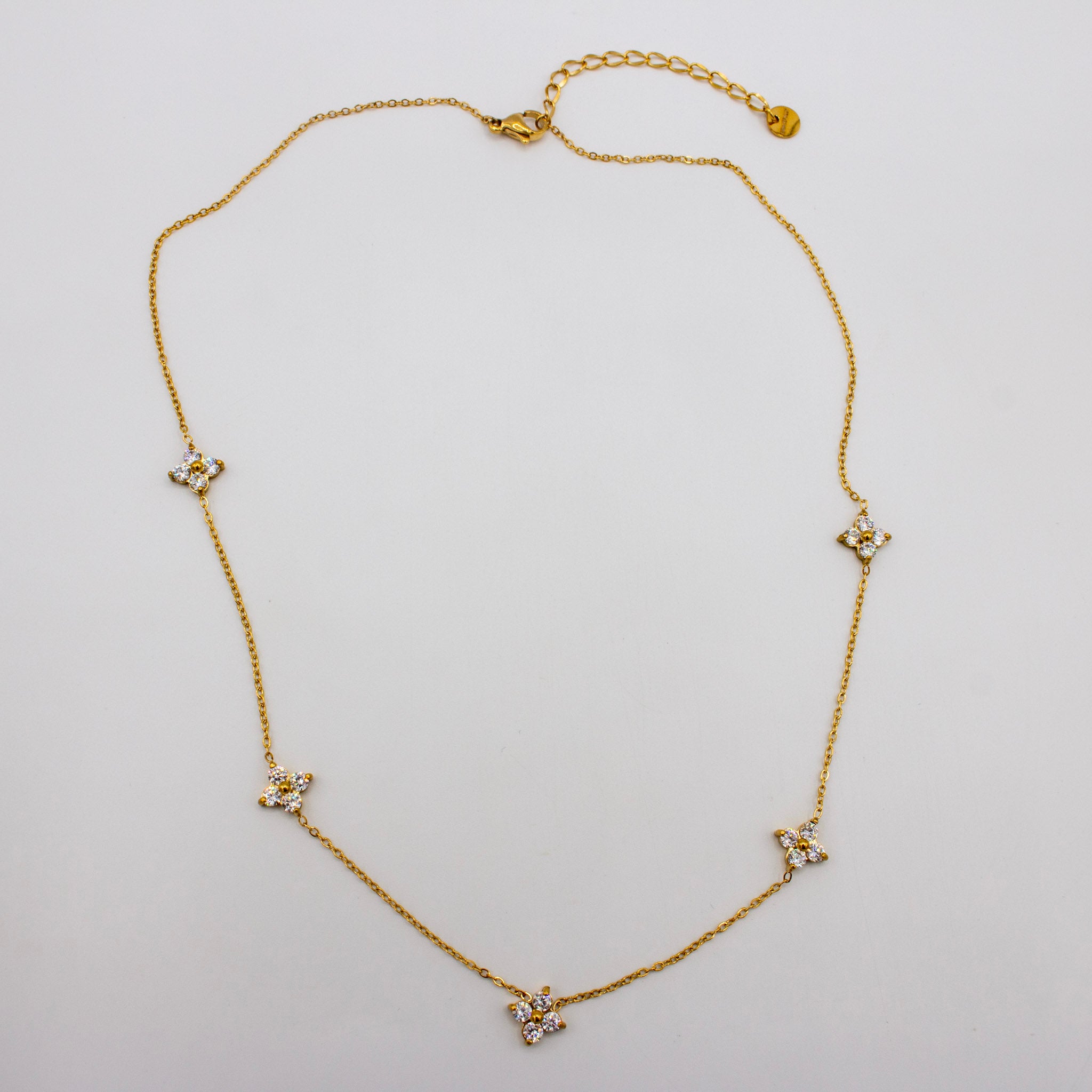 Cz Flower Necklace