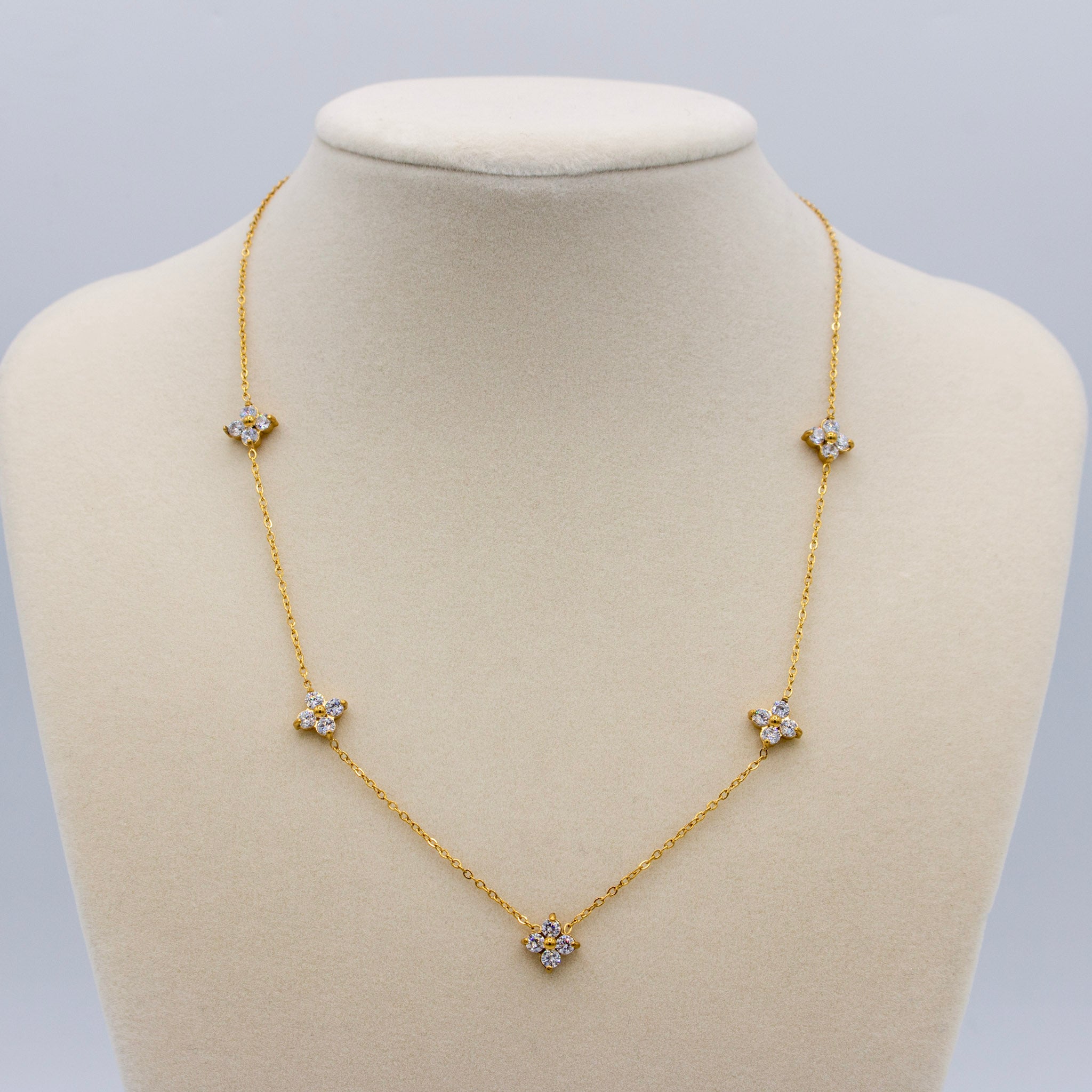 Cz Flower Necklace