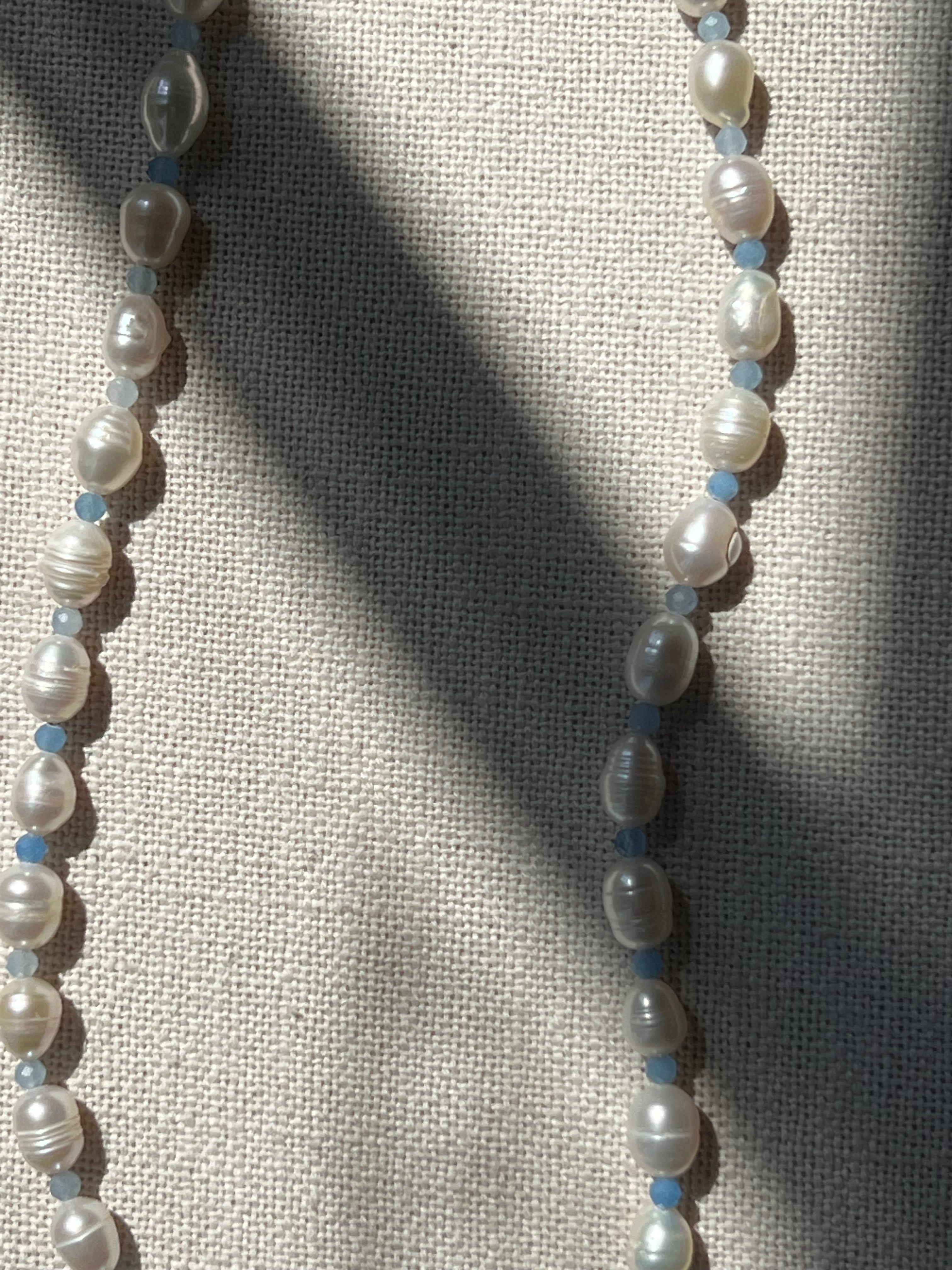 Aquamarine & Pearl Necklace