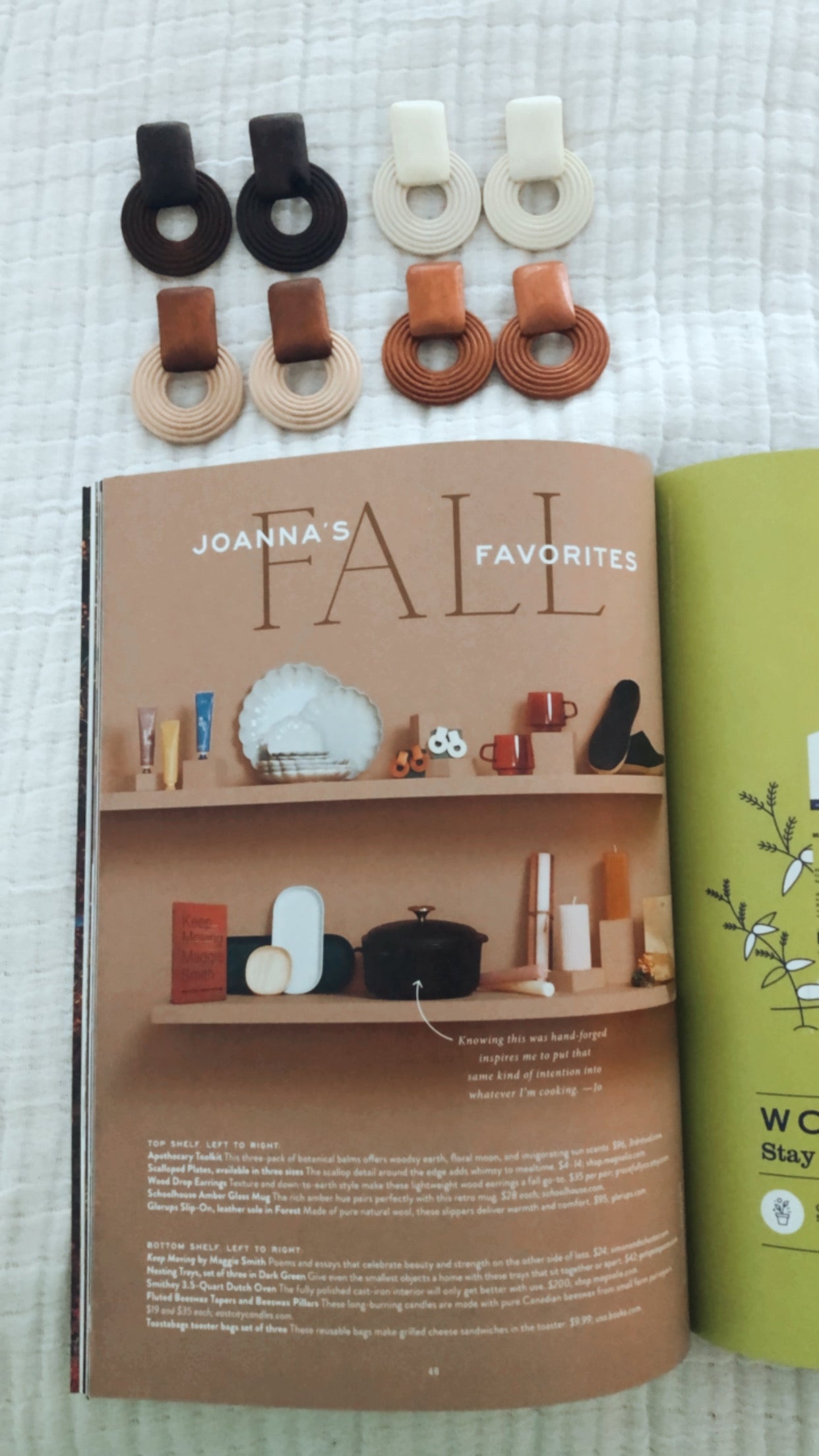 Warm Wood Drop Earrings