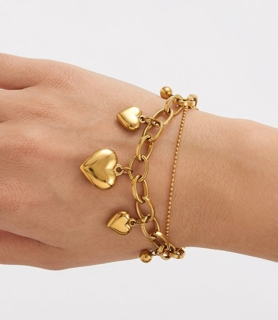 Heart Charm Bracelet