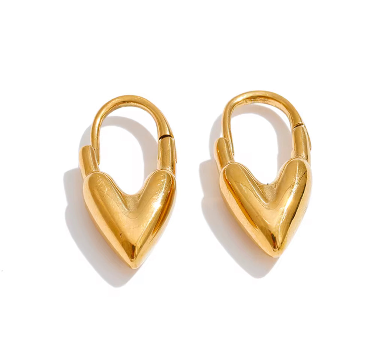 Heart Dangle Hoop