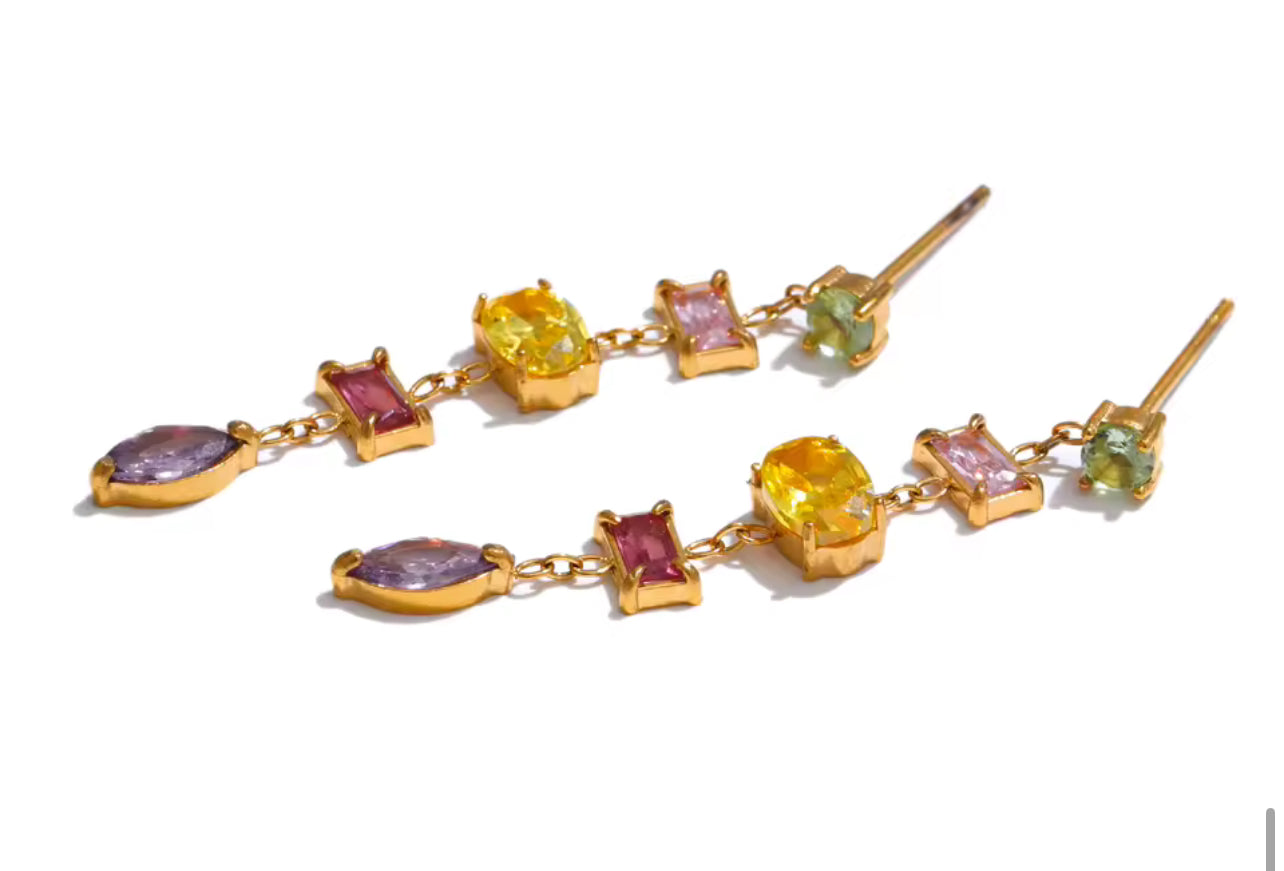 Colorful CZ Dangle