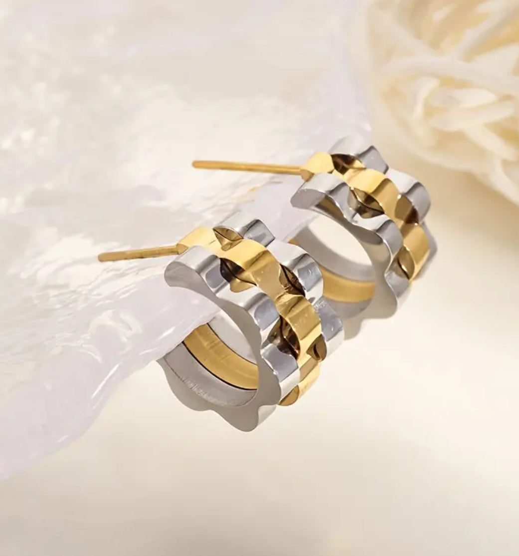 Mixed Gold Hoops