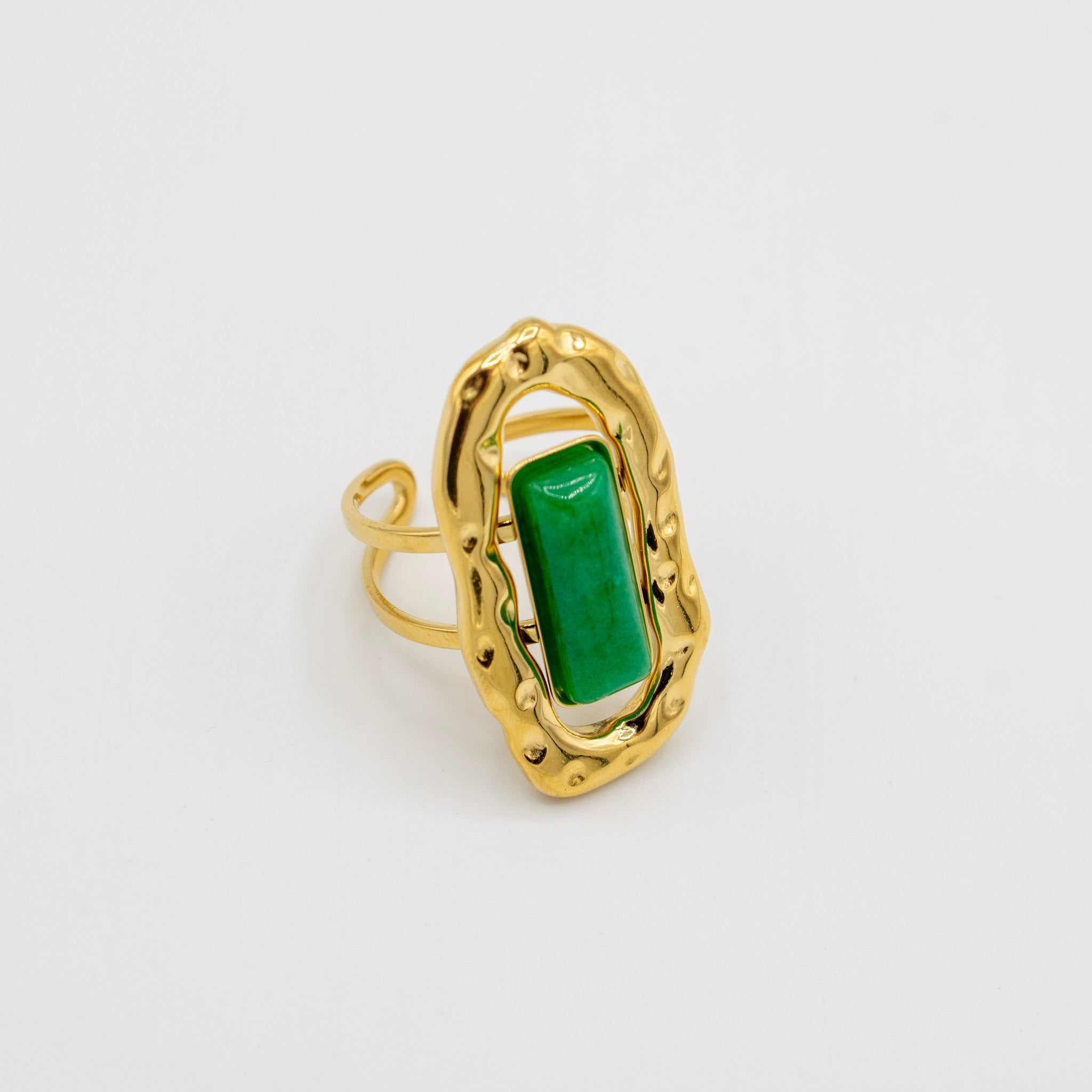 Green Agate Ring