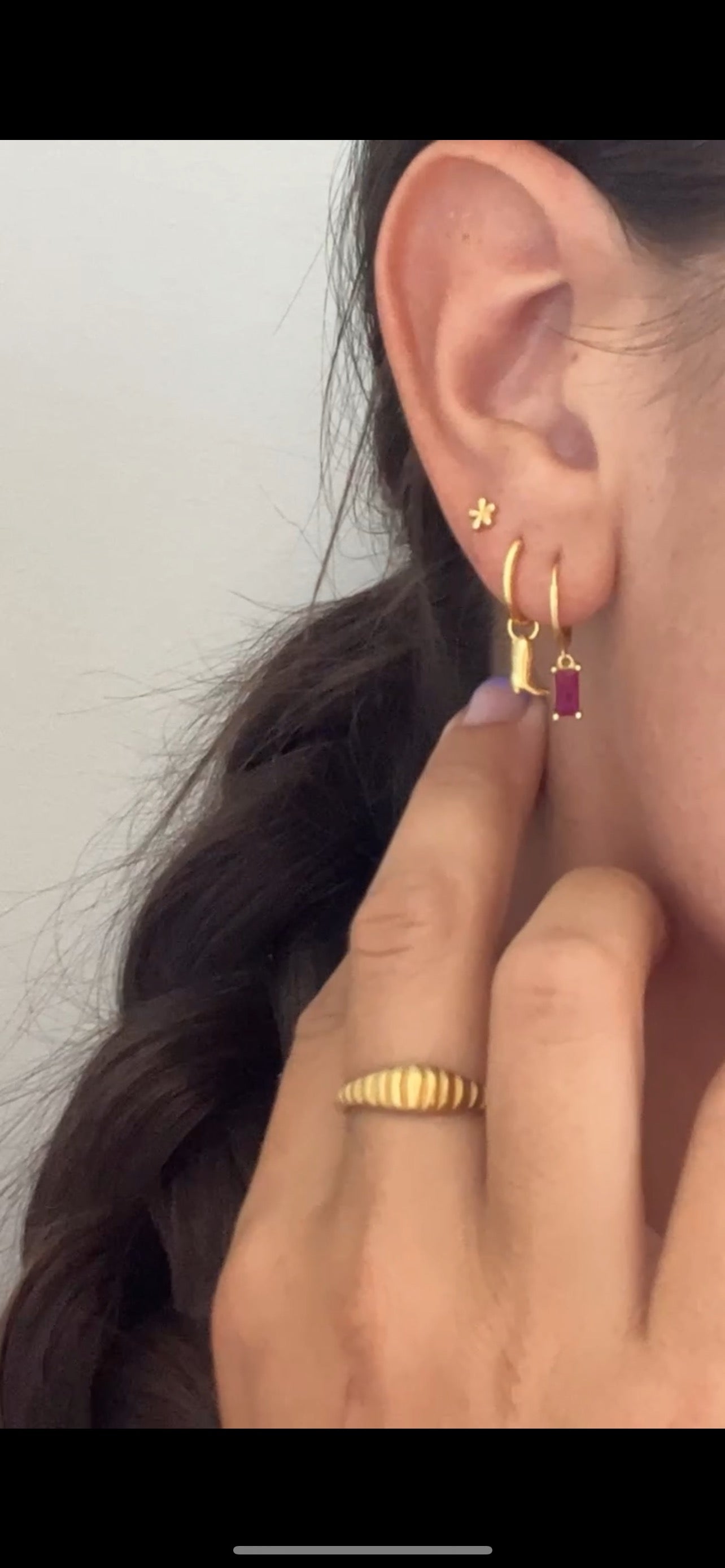 Dainty cowboy boot dangle