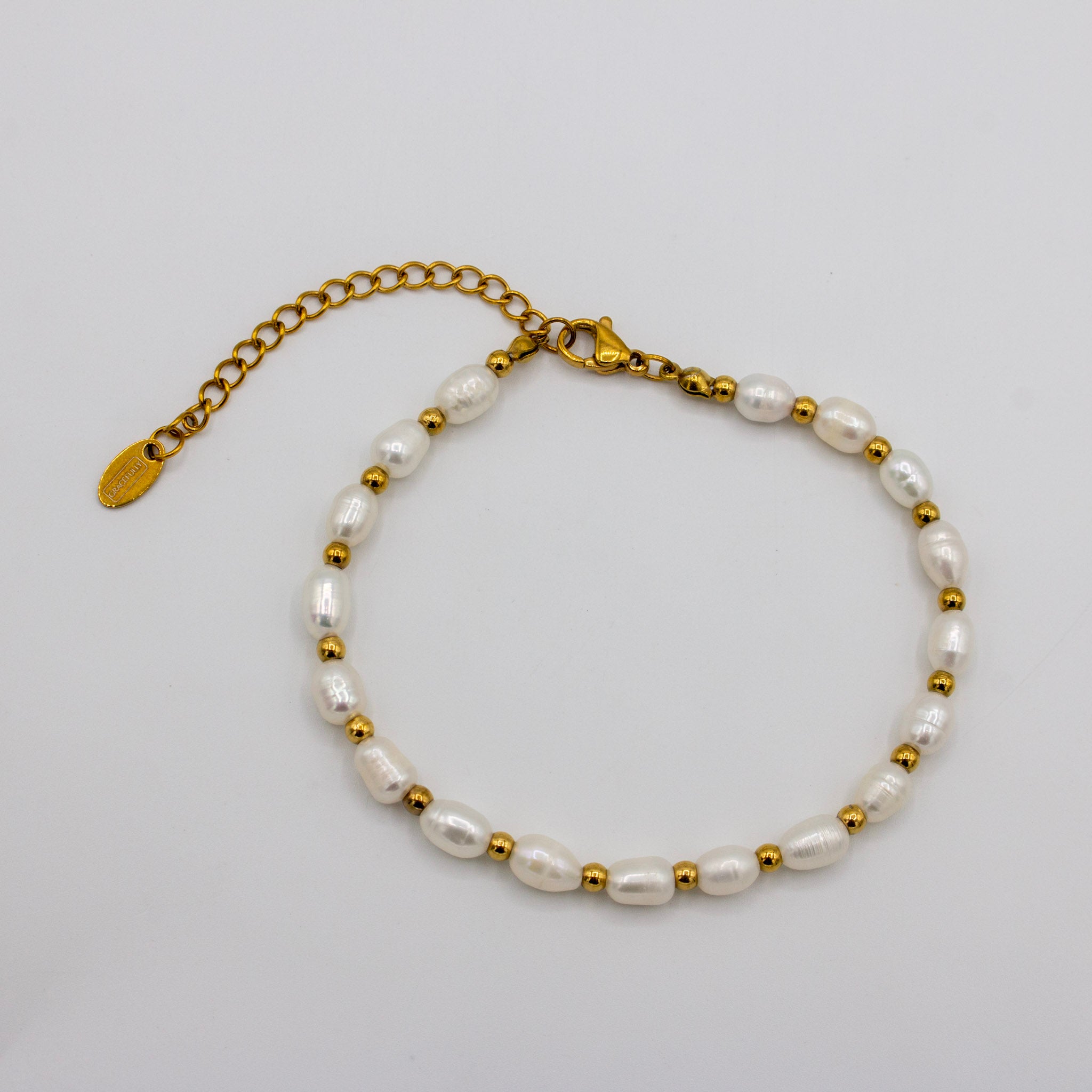 Fresh Water Pearl & Gold Bracelet