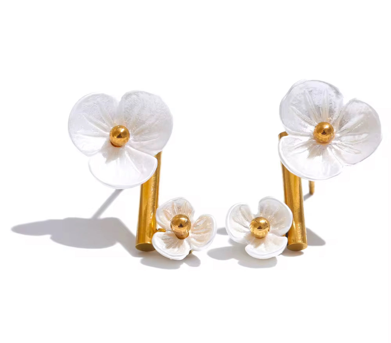 Shell Flower Stud Earring