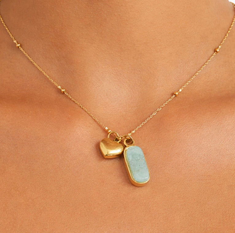 Jade with Heart Necklace