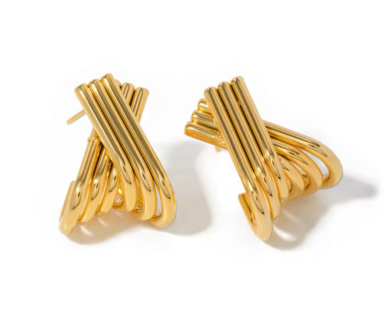 X Line Earrings