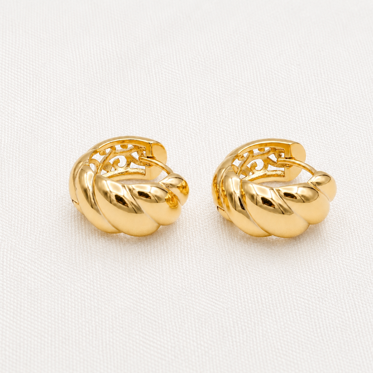 Braided Huggie Hoops