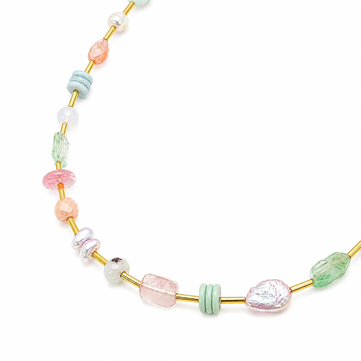 Beads + Pearls necklace